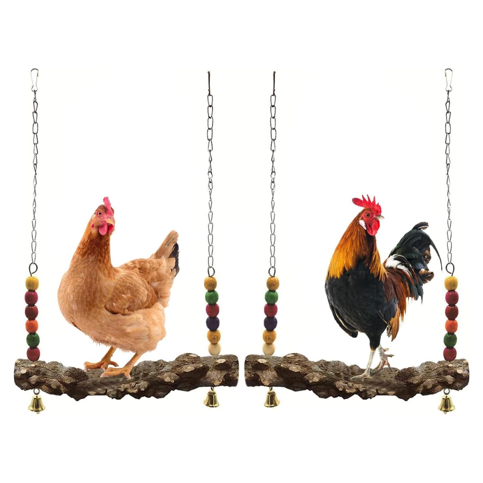 Columpio para Aves de Corral Hefei Mengku - 2 Piezas de Madera