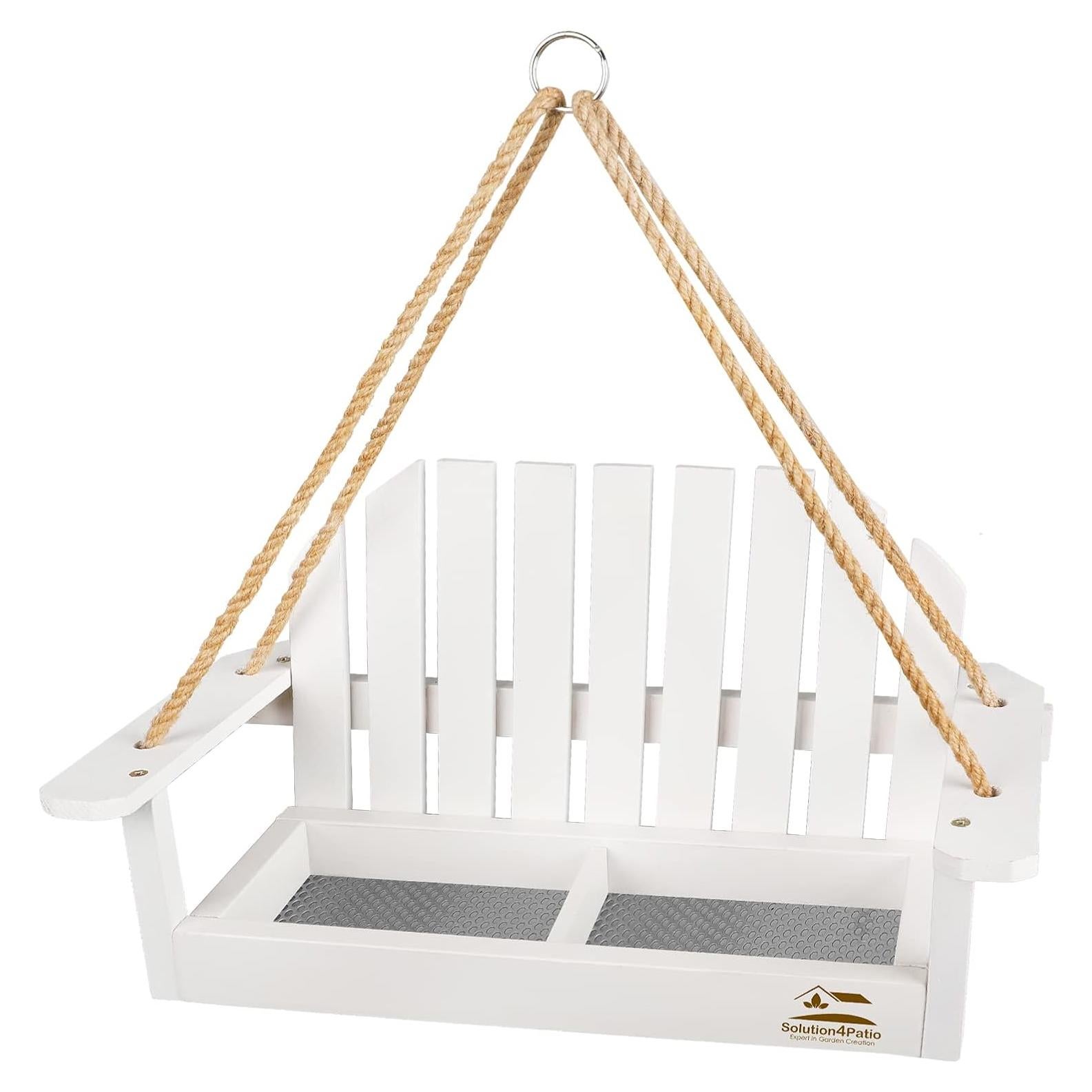 Comedero para Aves Columpio Blanco Solution4Patio 38.6x19.6cm