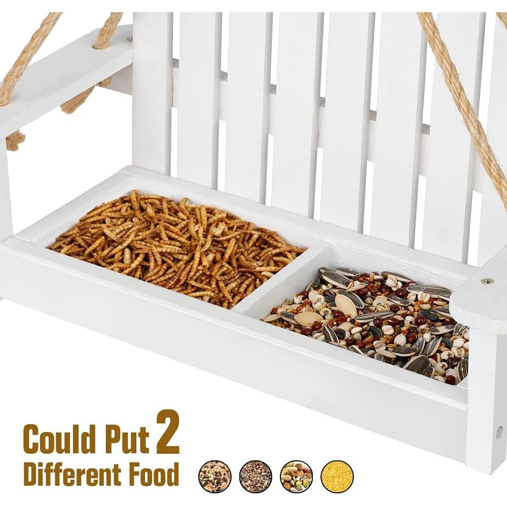 Comedero para Aves Columpio Blanco Solution4Patio 38.6x19.6cm