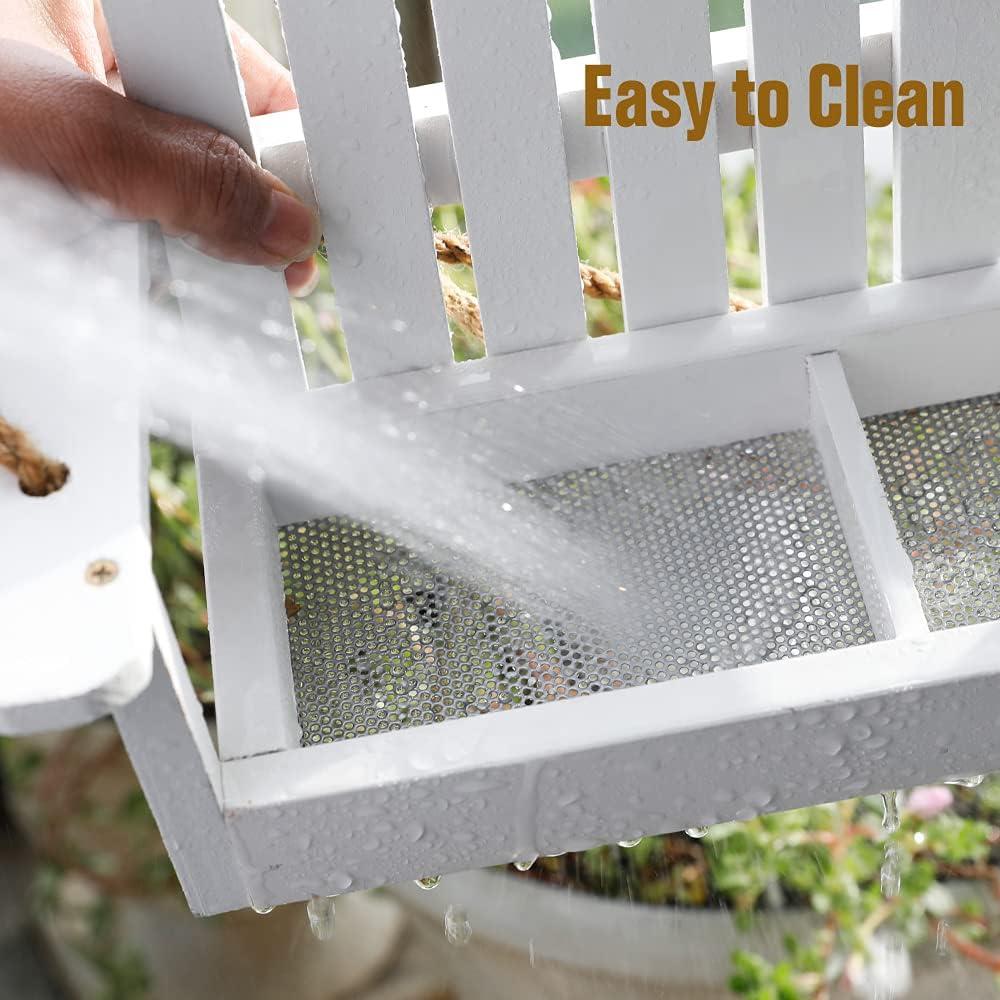 Comedero para Aves Columpio Blanco Solution4Patio 38.6x19.6cm