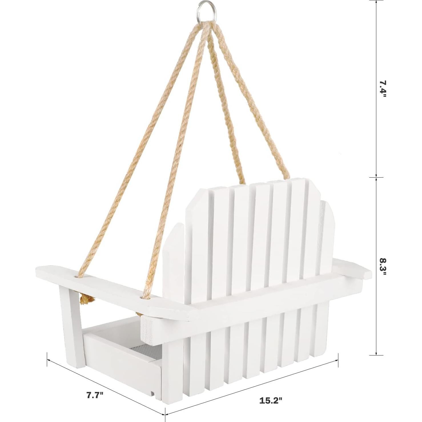Comedero para Aves Columpio Blanco Solution4Patio 38.6x19.6cm