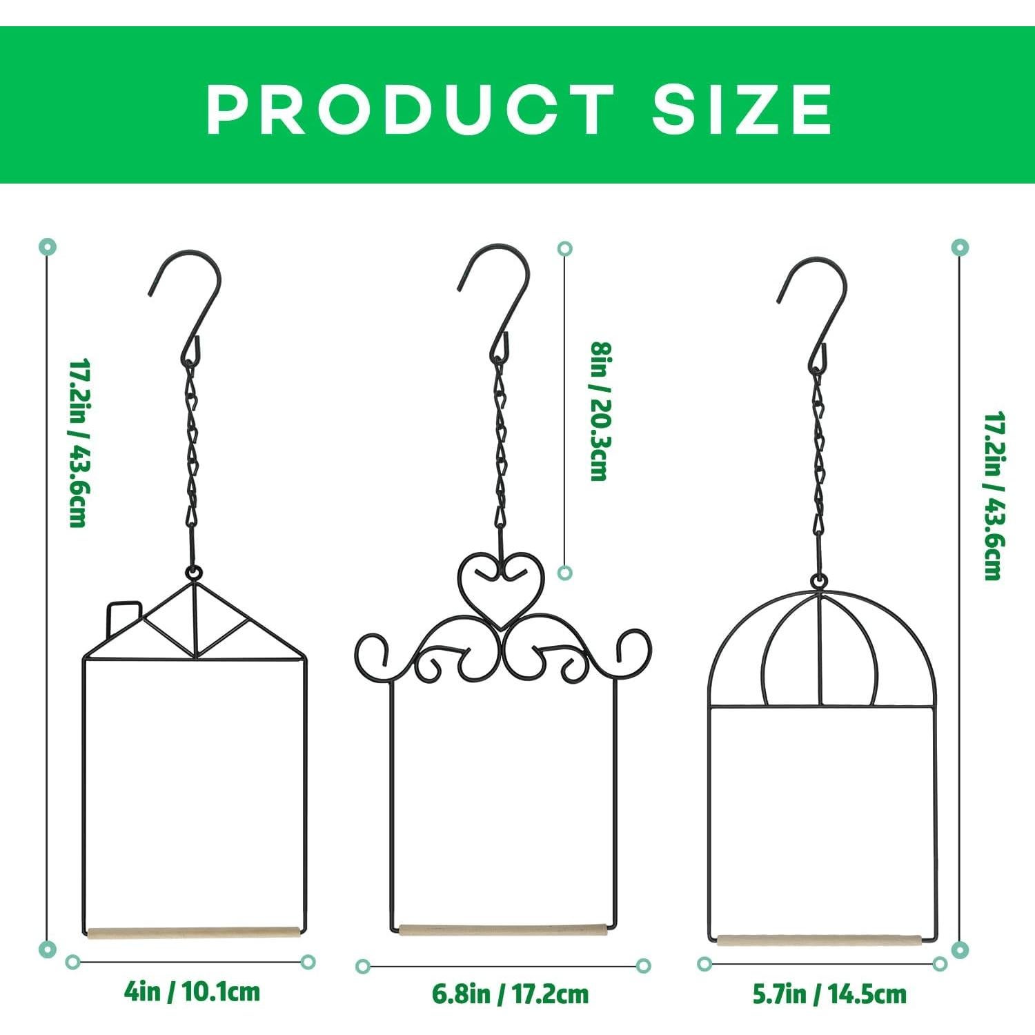 Columpio para Colibrí MIXXIDEA 3PK con Perchas de Metal y Madera