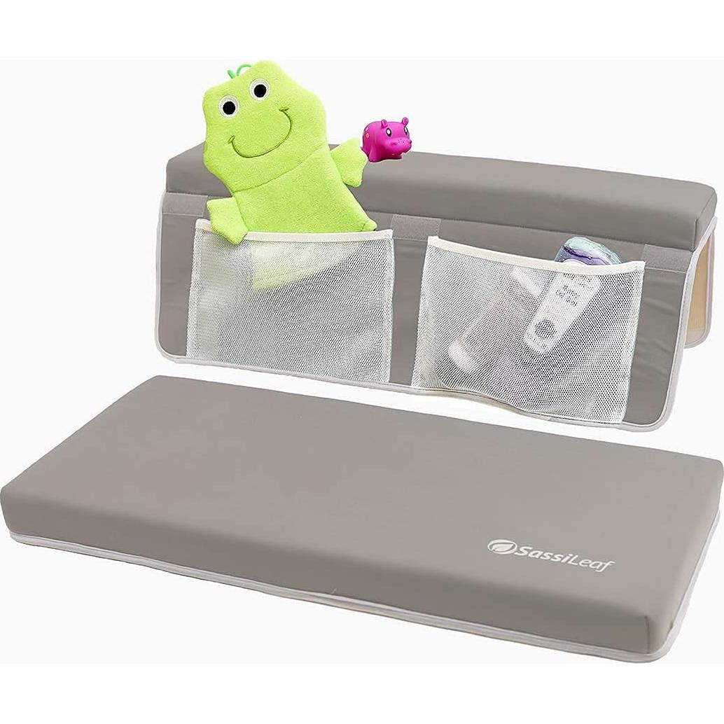 Almohadilla para Baño SassiLeaf Gris Humo Antideslizante 55.88 cm