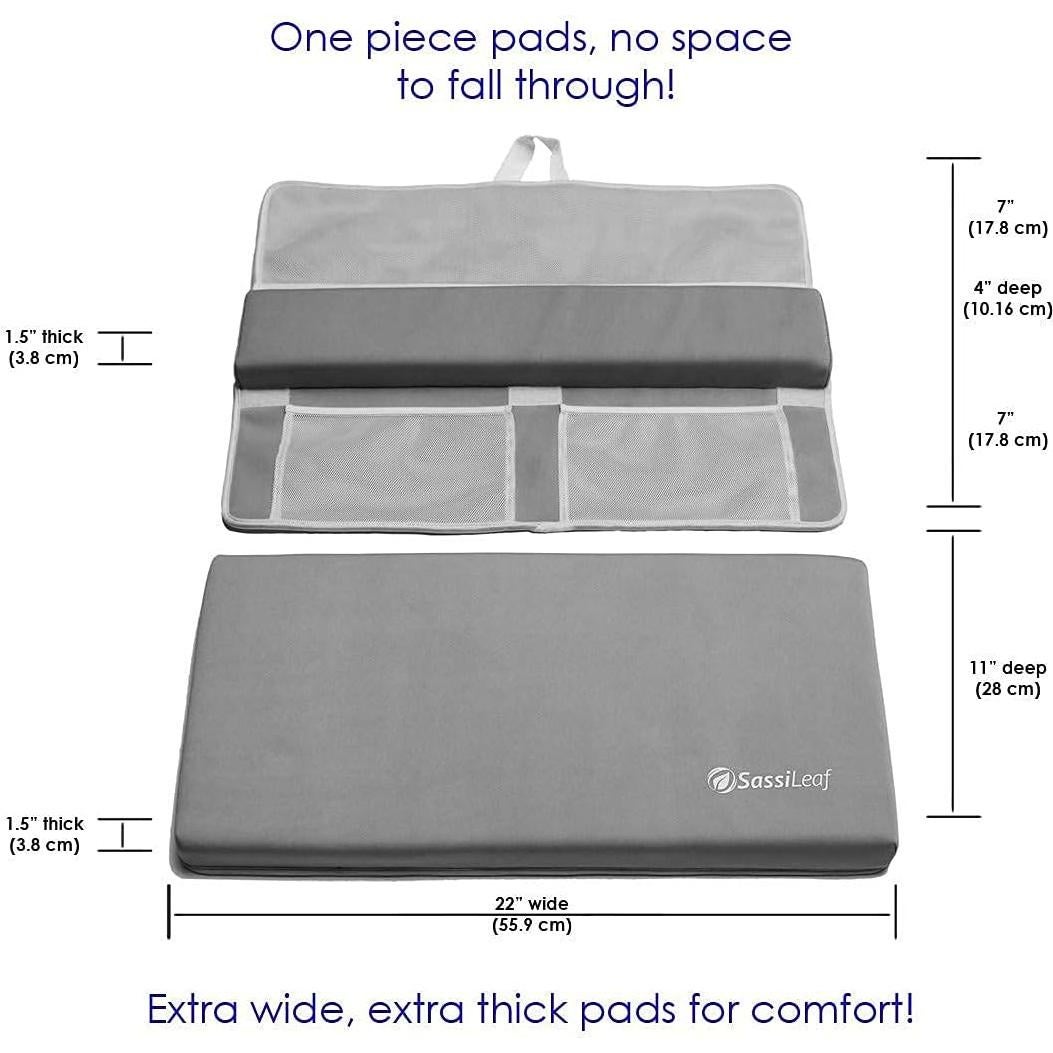 Almohadilla para Baño SassiLeaf Gris Humo Antideslizante 55.88 cm