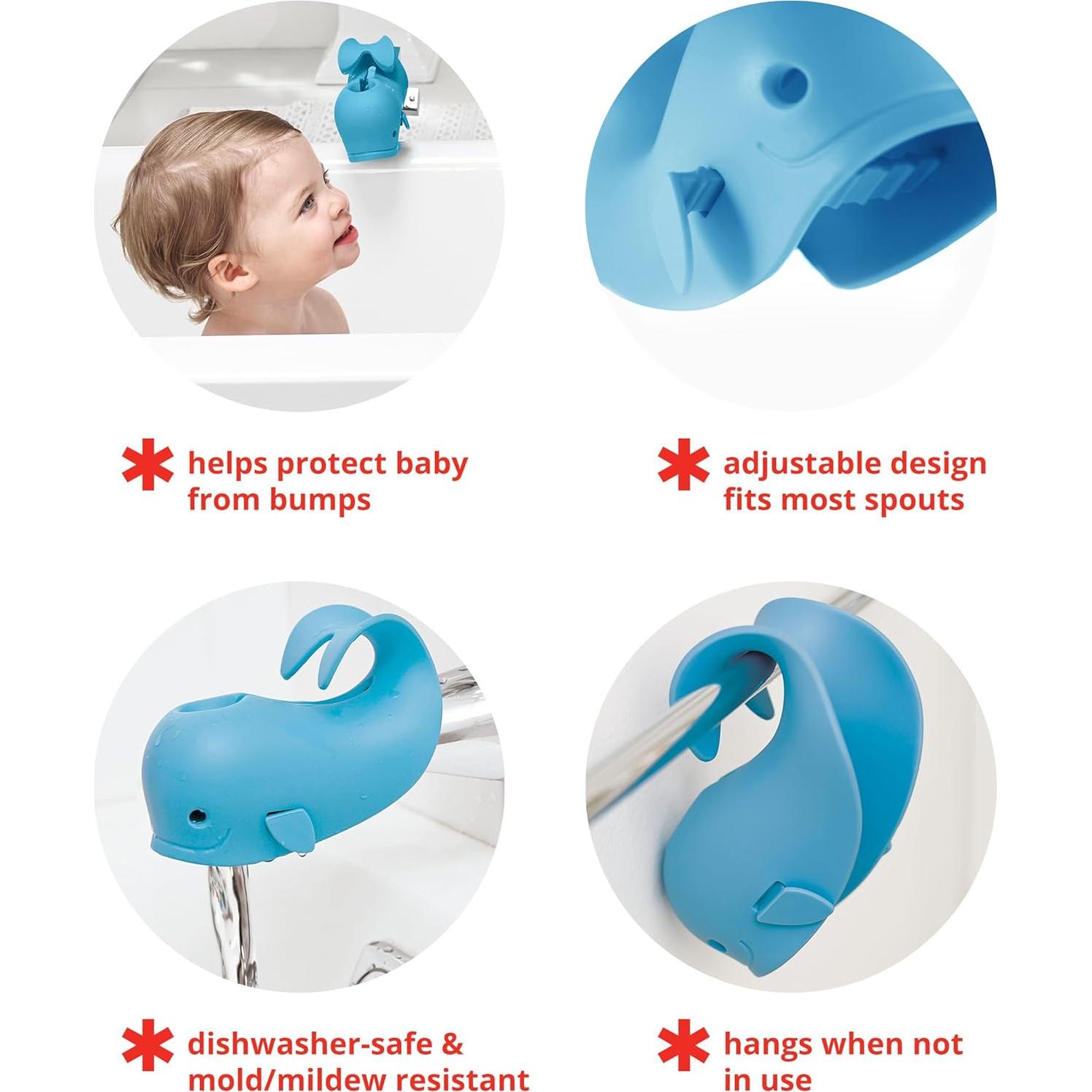 Taza de Enjuague para Bebés Skip Hop Moby Gris + Cubierta Grifo Azul