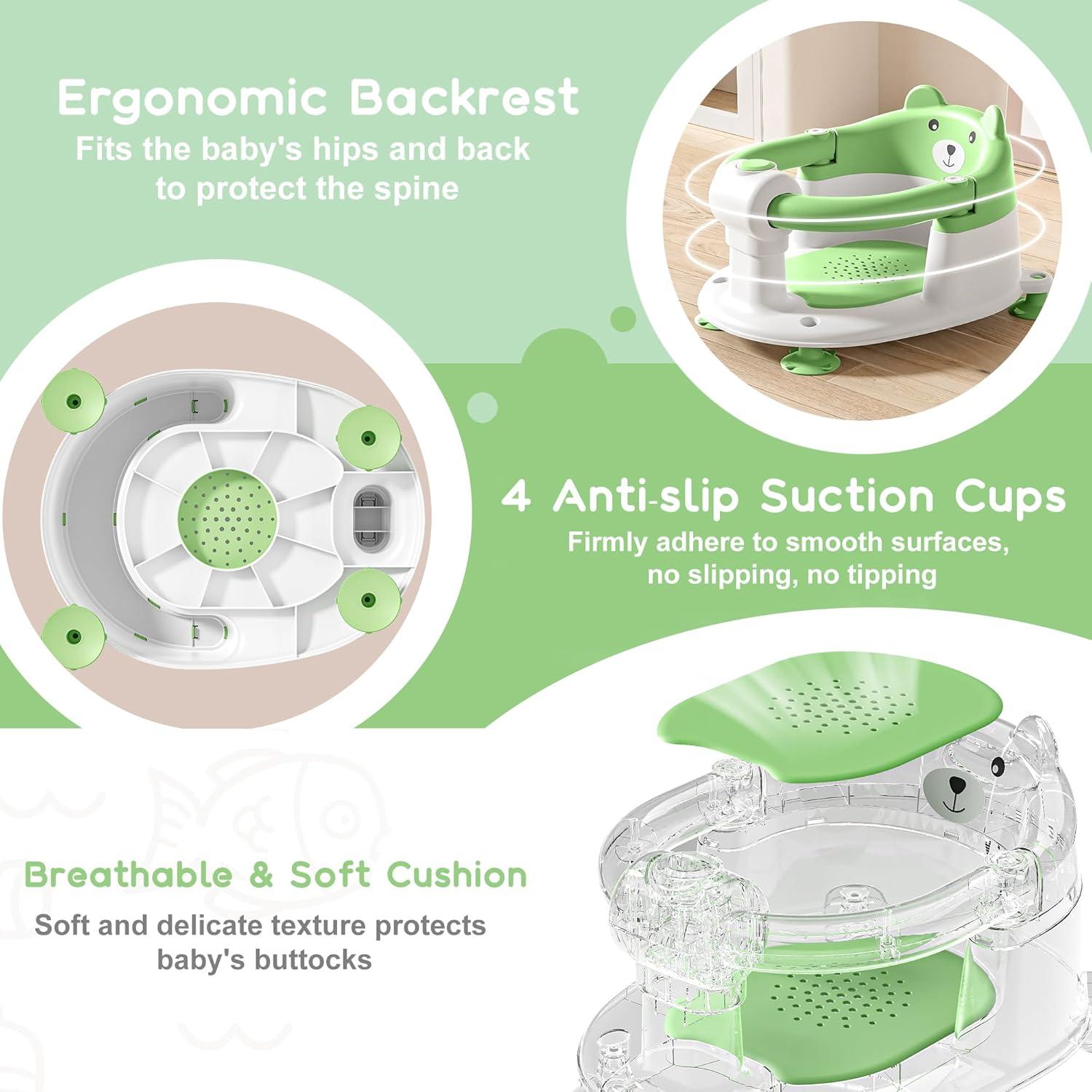 Asiento de Baño para Bebés Tavlshero Verde Antideslizante