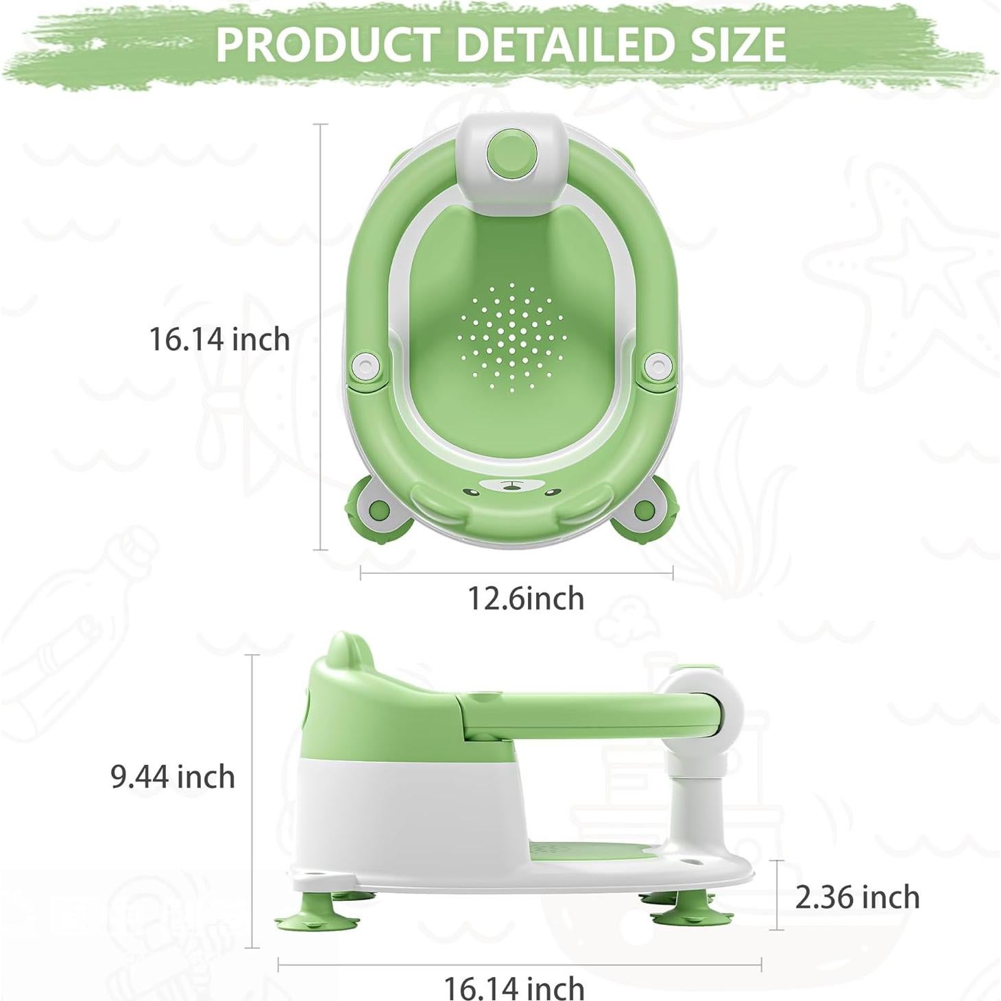 Asiento de Baño para Bebés Tavlshero Verde Antideslizante