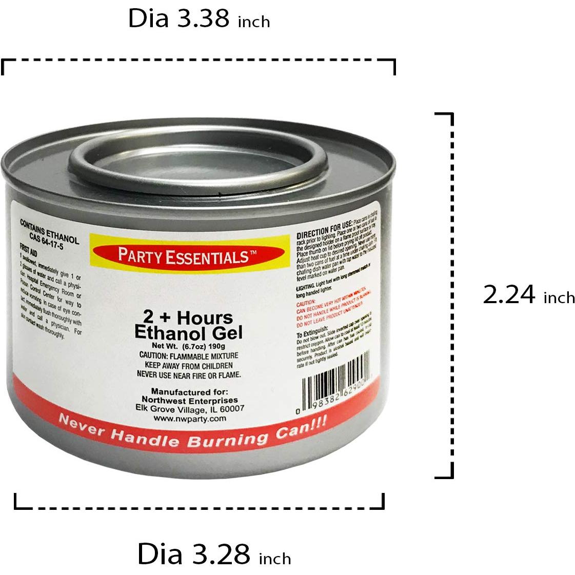 Combustible de Etanol en Gel Party Essentials - 12 Latas 190g