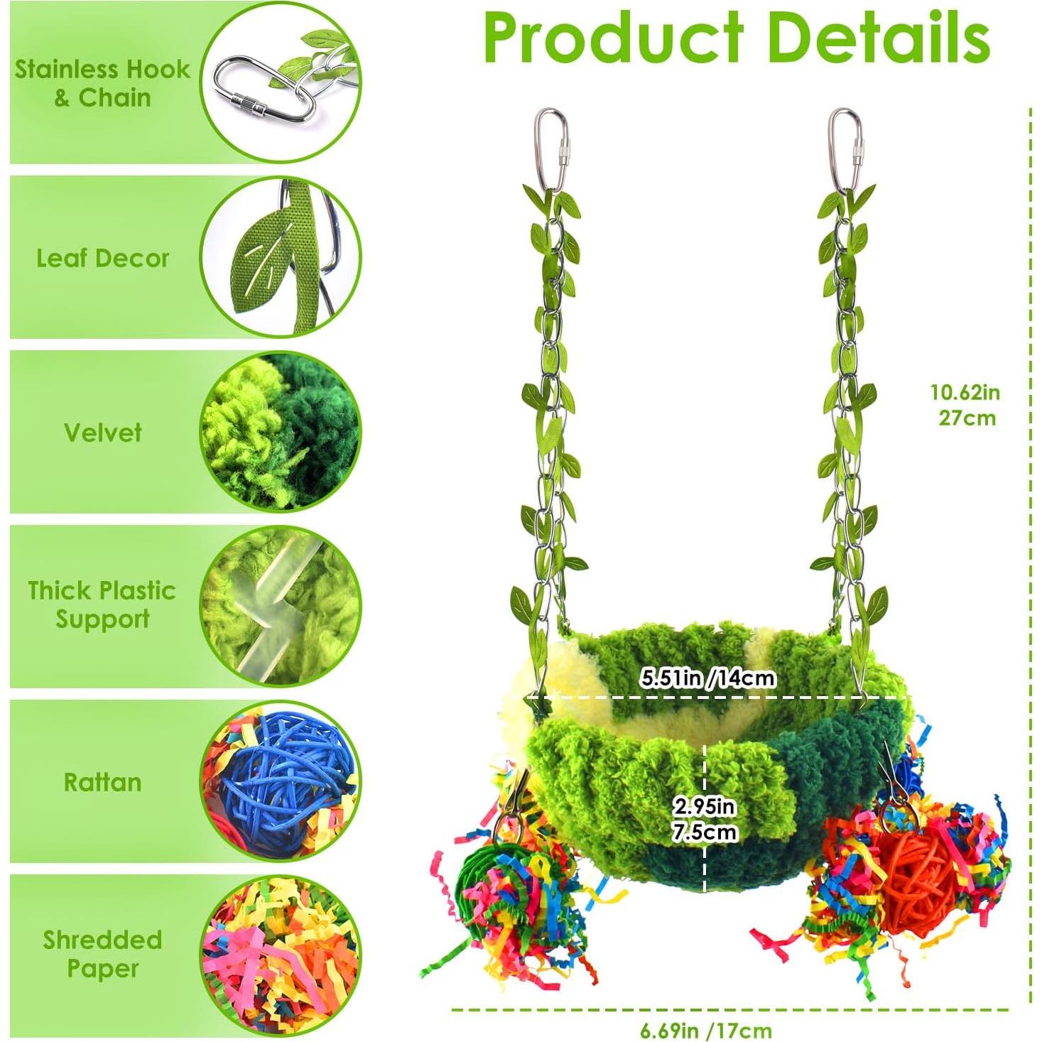 Nido de Pájaro KATUMO para Aves Pequeñas 13.97 cm Verde