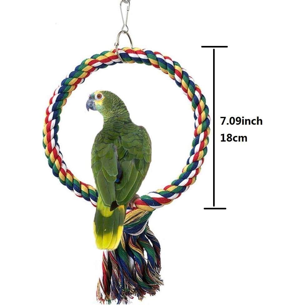 Columpio para Aves Litewood 18 cm Cuerda Algodón Colorido