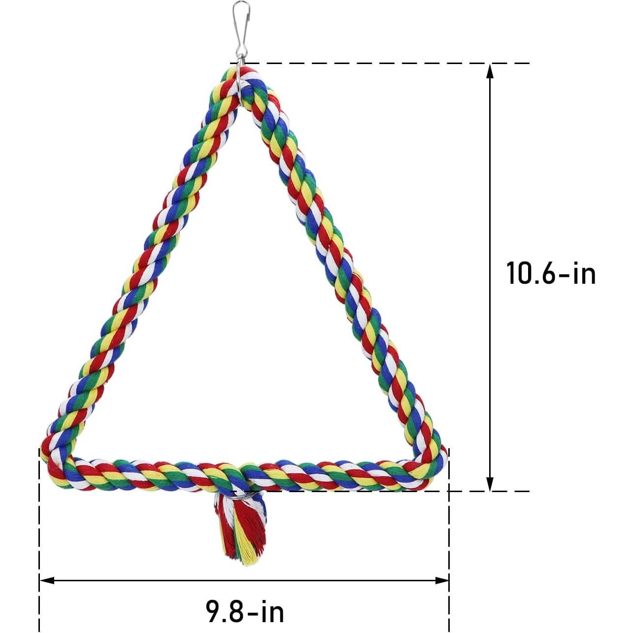 Columpio Triangular para Aves Wontee - Juguete Masticable M