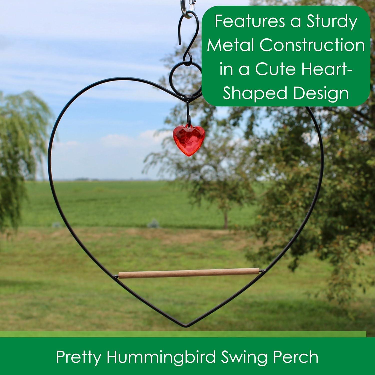 Columpio para Colibríes Tweet Heart Songbird Essentials, Metal Negro