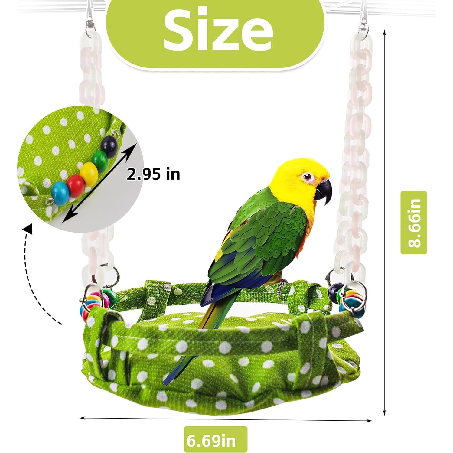 Hamaca Colgante para Aves MUYG 20.5x17 cm con Juguete