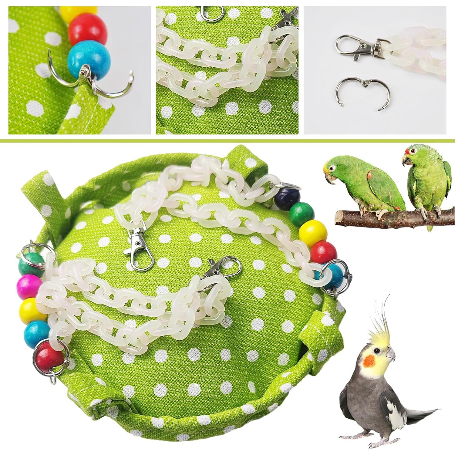 Hamaca Colgante para Aves MUYG 20.5x17 cm con Juguete