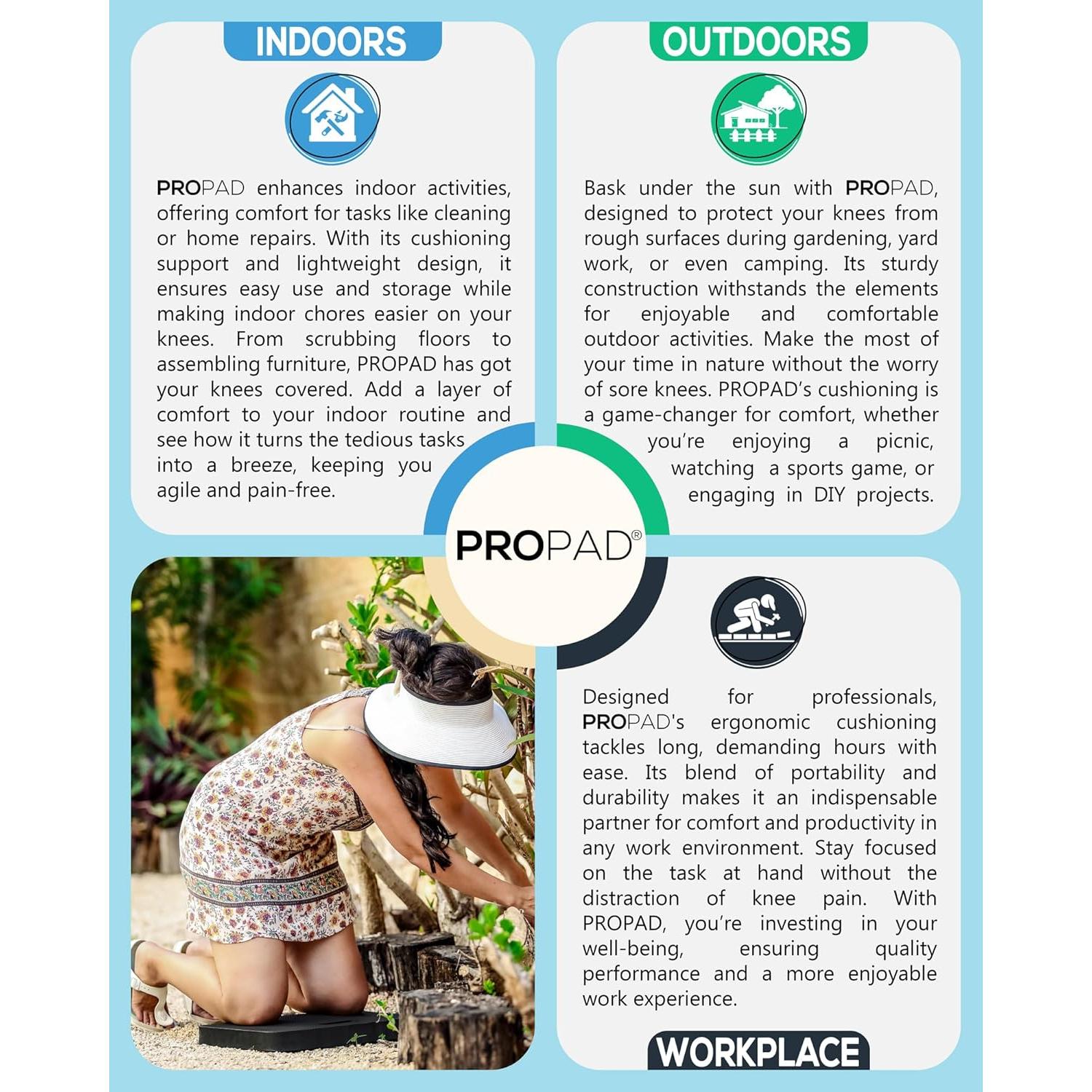 Almohadilla de Rodillas PROPAD XL Rosa 45.7x27.9x3.8cm