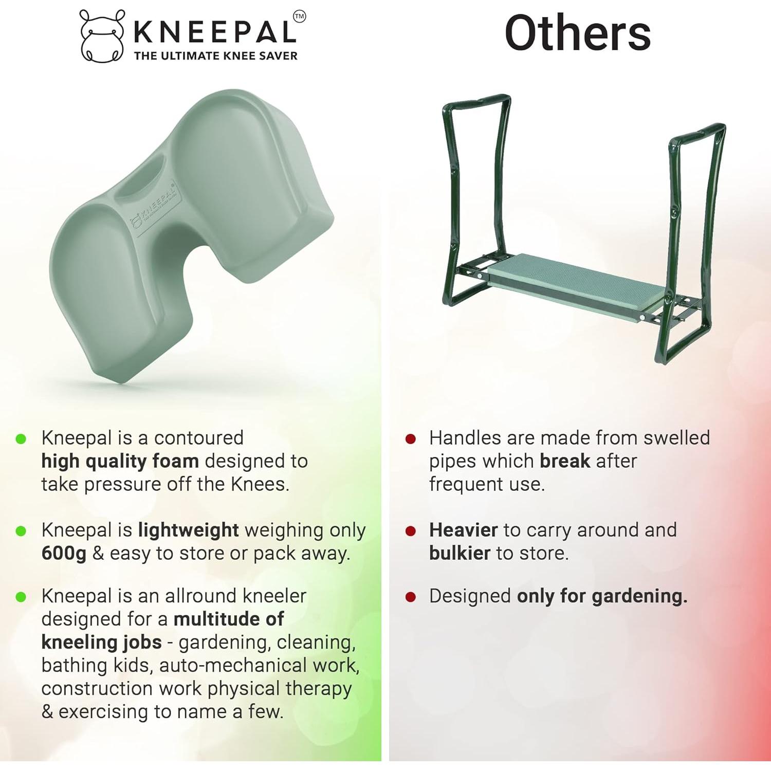 Almohadilla de Rodillas KneePal Verde para Jardinería y Baño