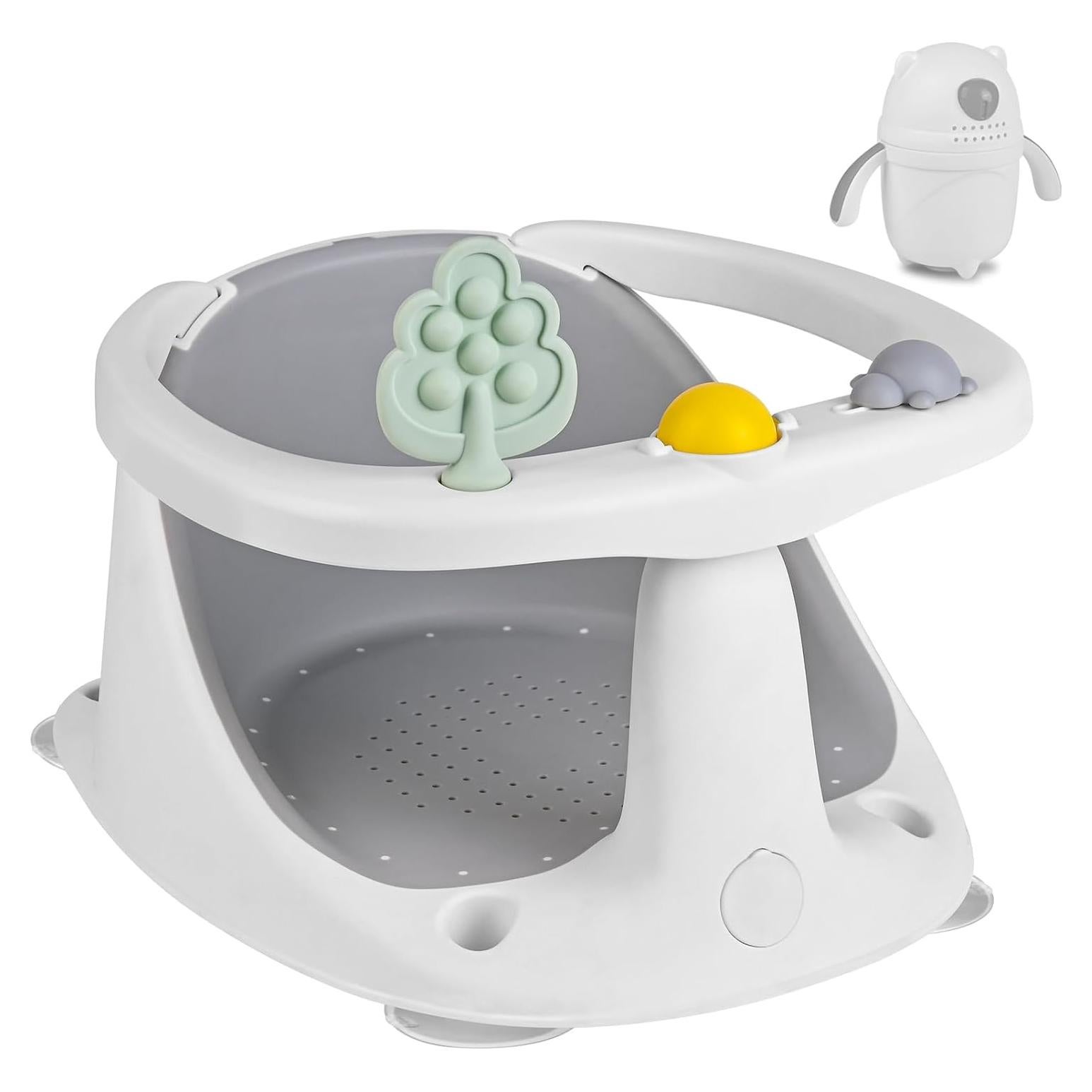 Asiento de Baño para Bebés 6-24 Meses Gris Antideslizante
