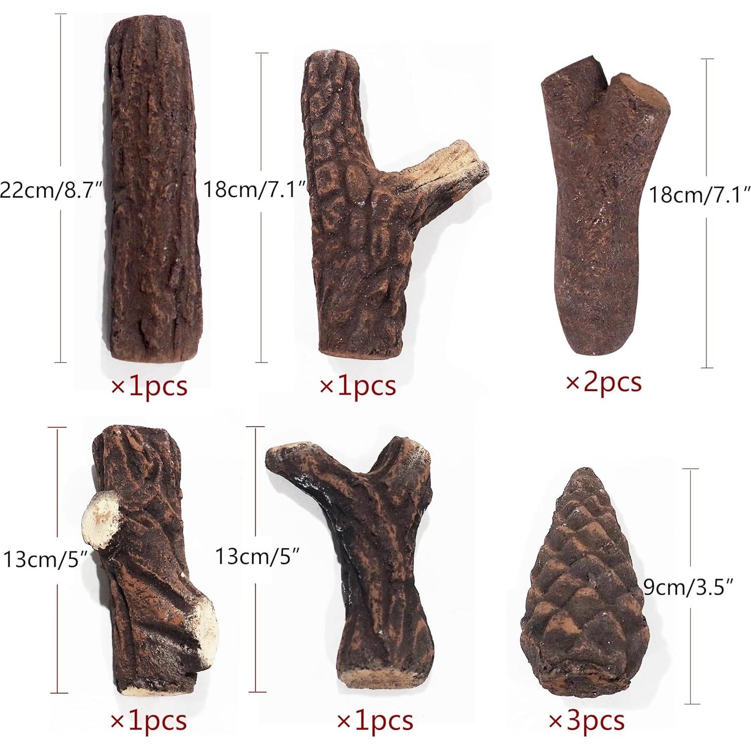 Juego de troncos de cerámica para chimenea de gas ATR ART TO REAL