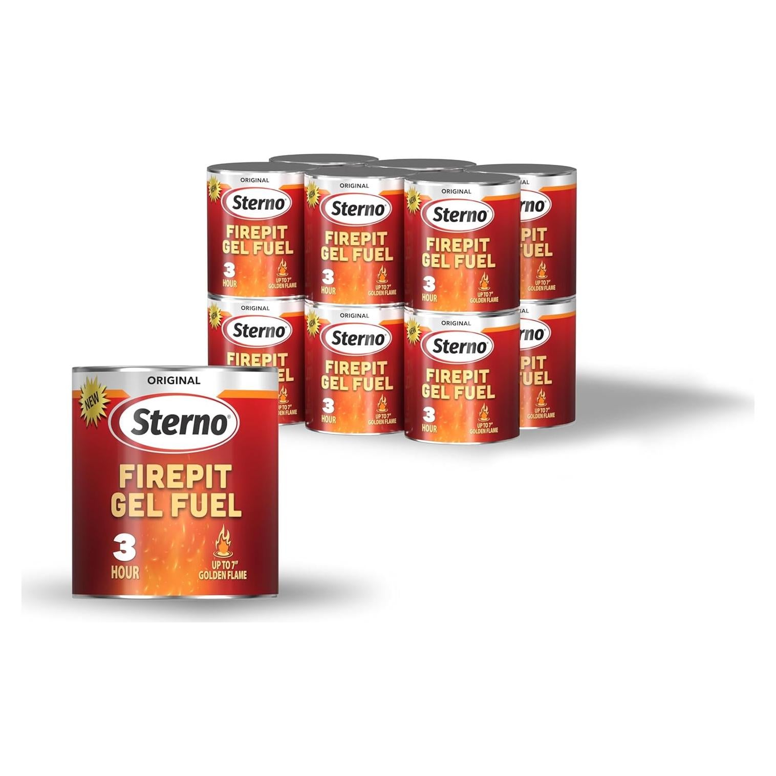 Combustible en Gel para Fogatas Sterno - Paquete de 12 Latas