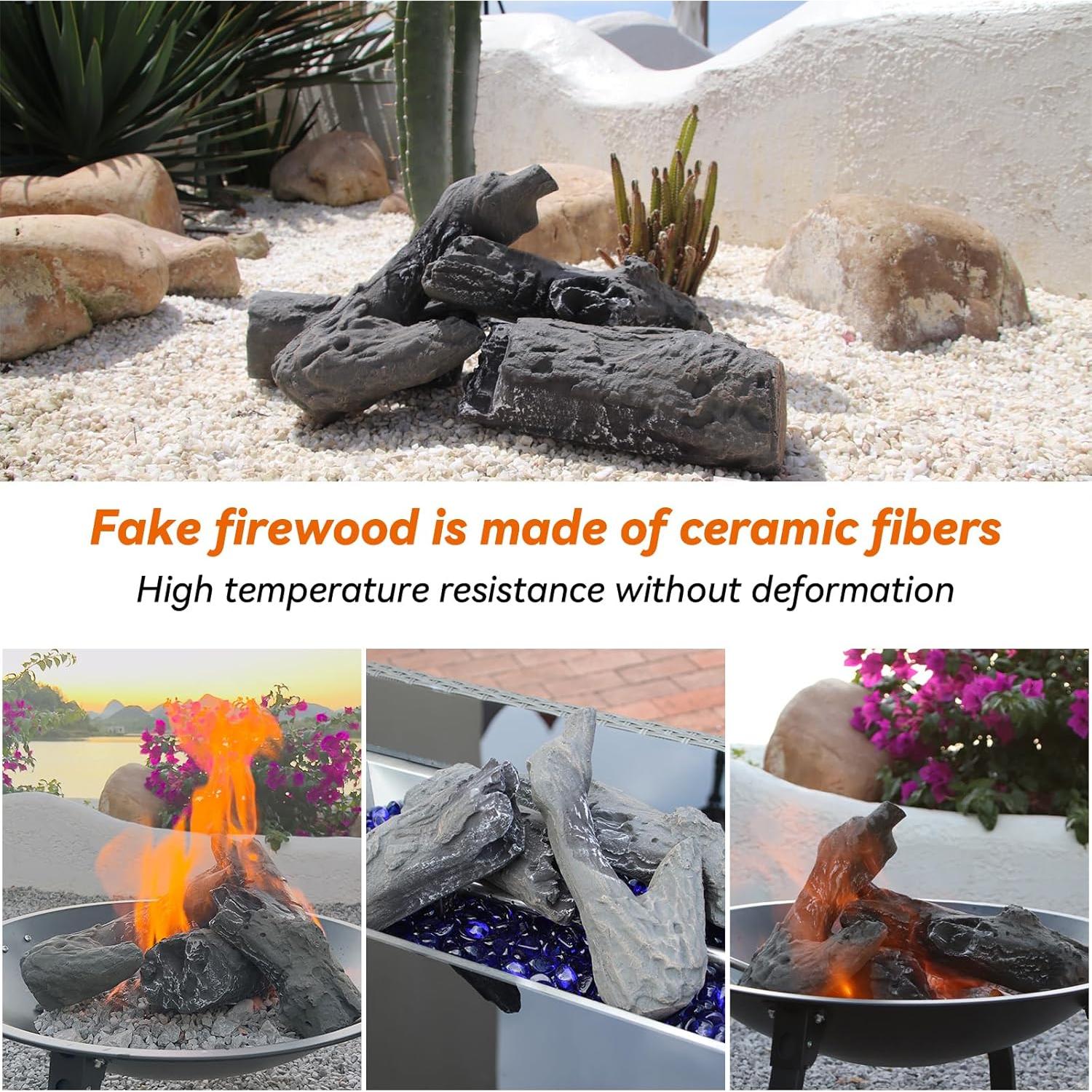 Conjunto de Registros de Chimenea de Gas Grandhom 4 Piezas