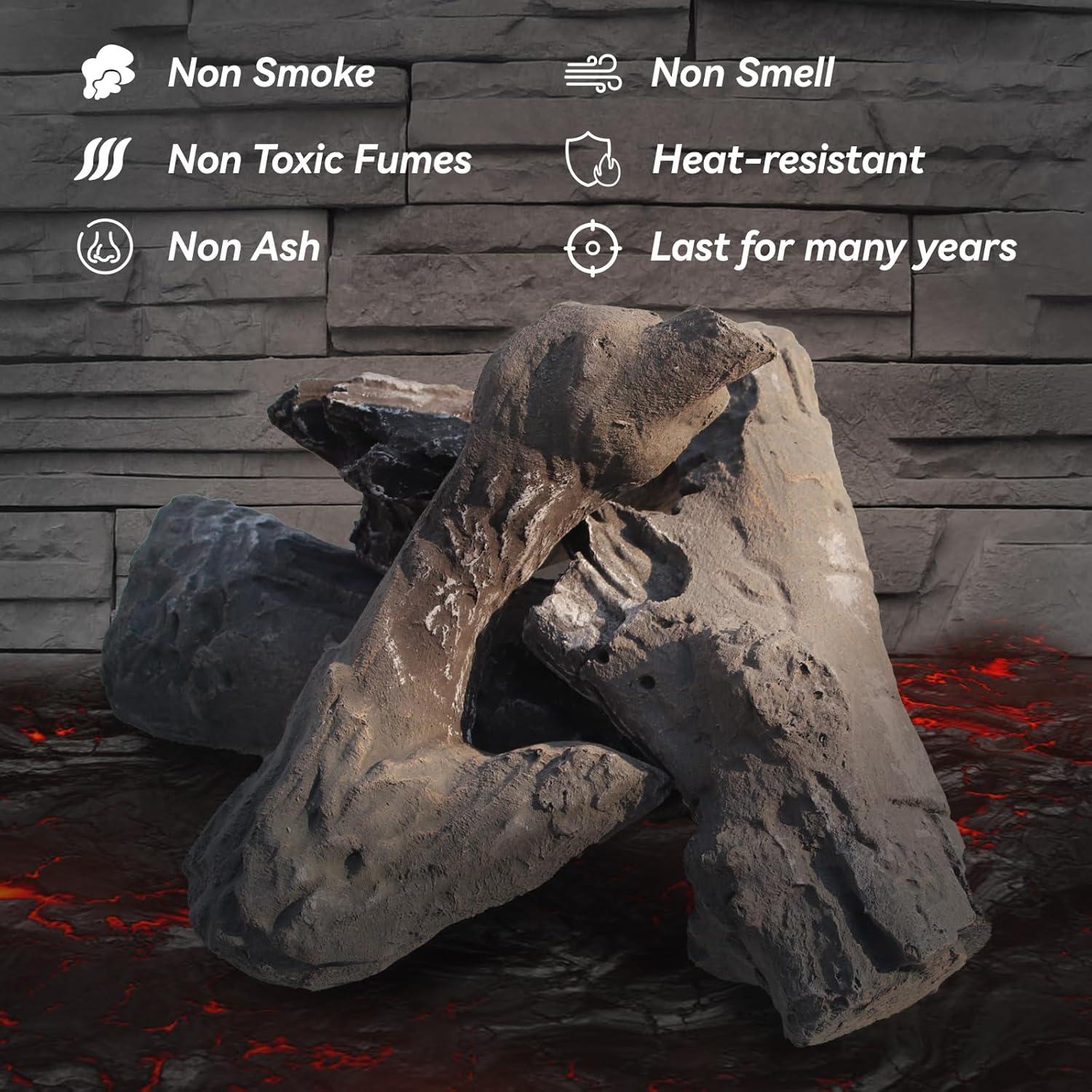 Conjunto de Registros de Chimenea de Gas Grandhom 4 Piezas