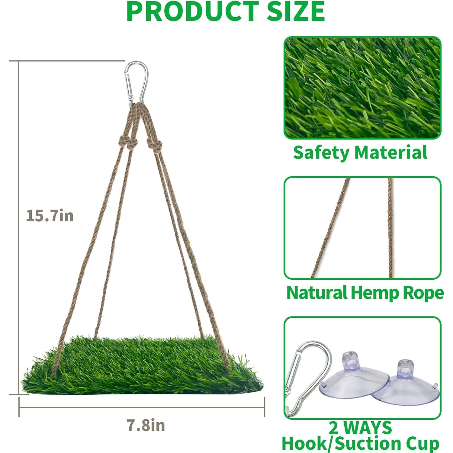 Hamaca para Aves FlidRunest 40x20 cm, Juguete de Escalada