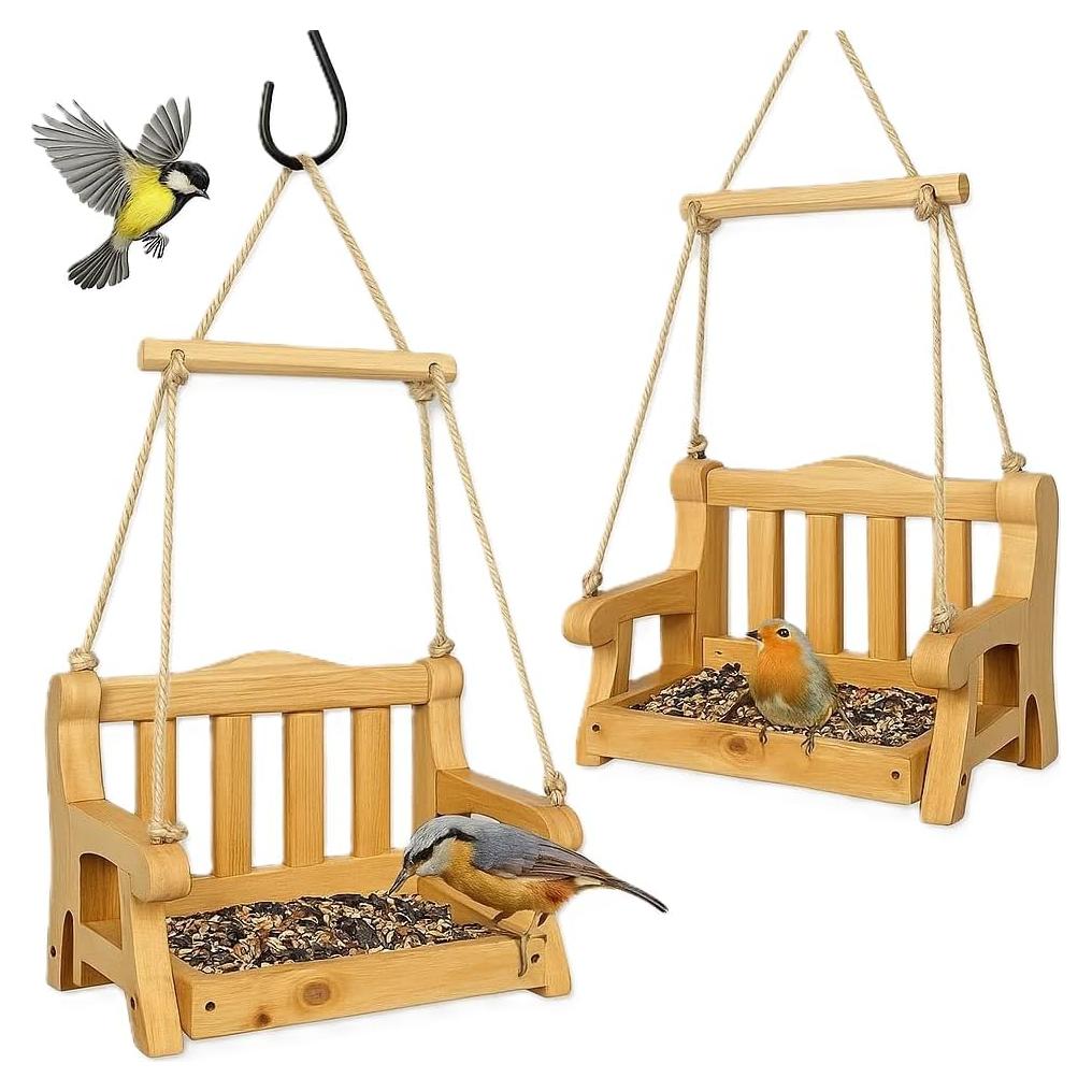 Paquete de 2 comederos para pájaros Cedar Alpha, 1.36 kg