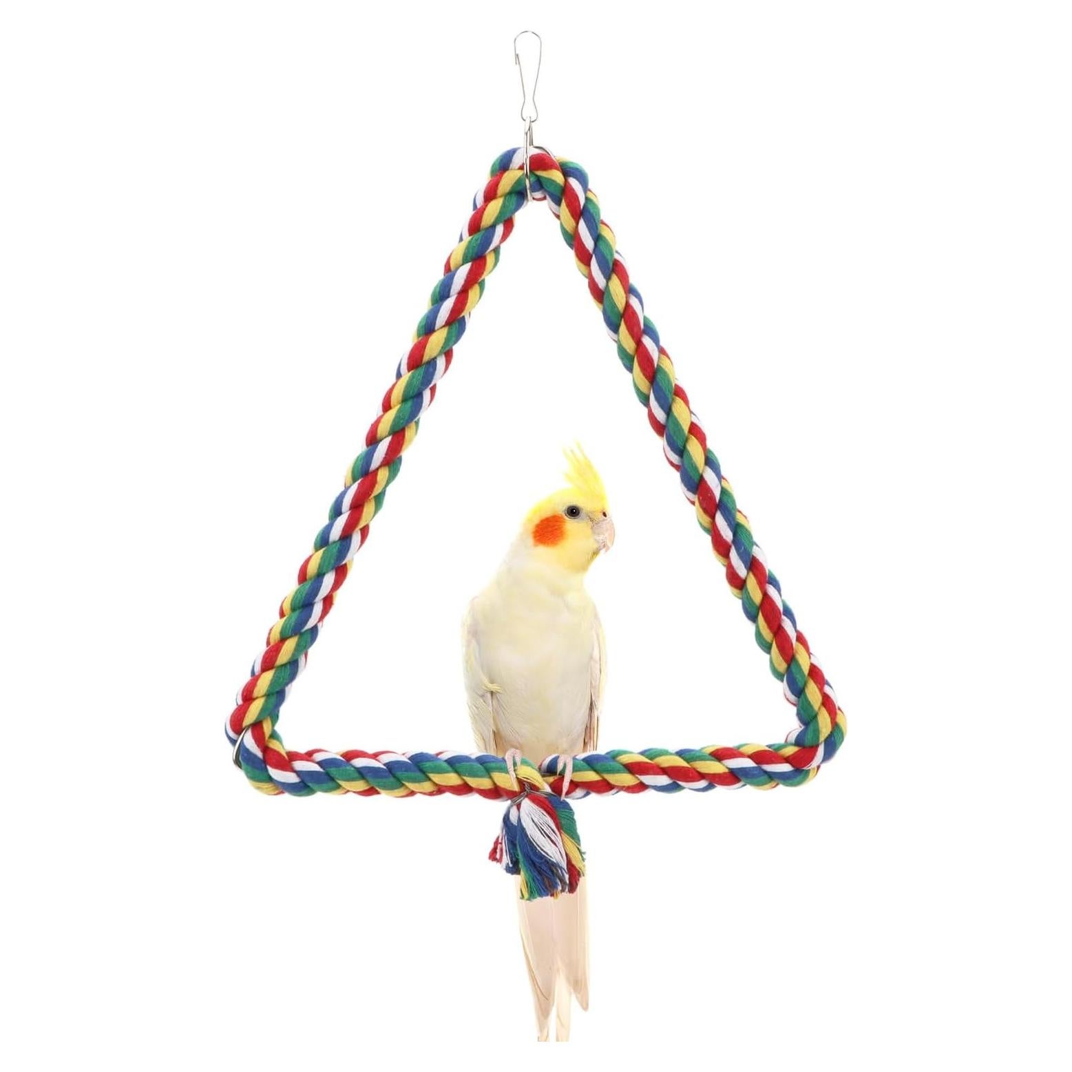 Percha Triangular Ajustable Hypeety para Loros Pequeños y Medianos 25x28 cm