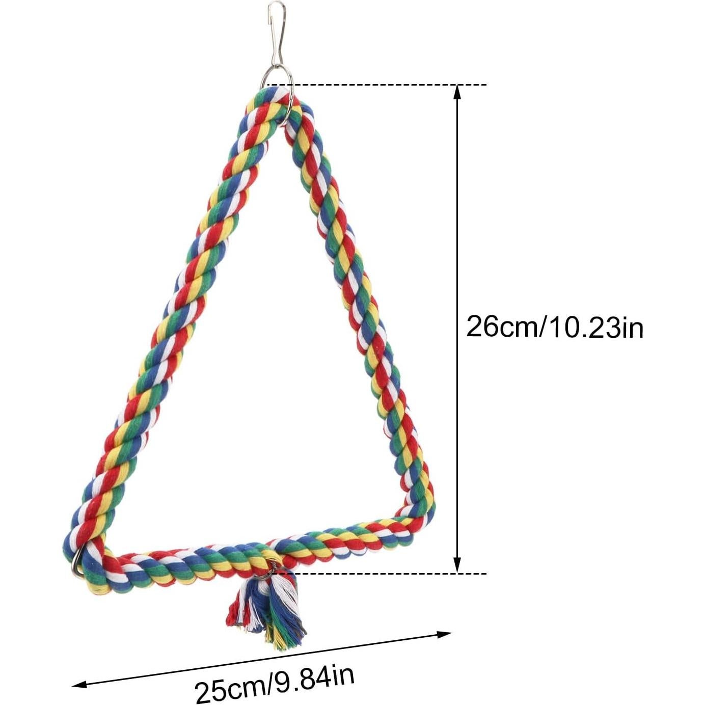 Percha Triangular Ajustable Hypeety para Loros Pequeños y Medianos 25x28 cm