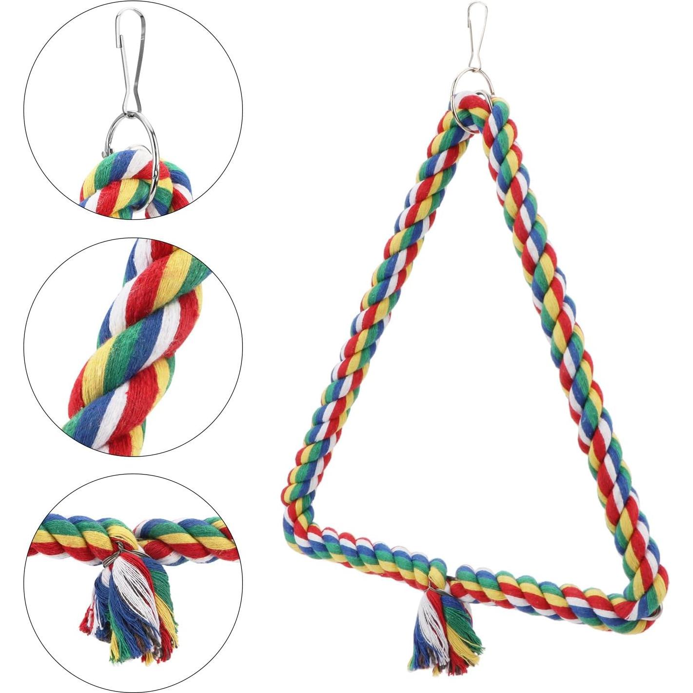 Percha Triangular Ajustable Hypeety para Loros Pequeños y Medianos 25x28 cm