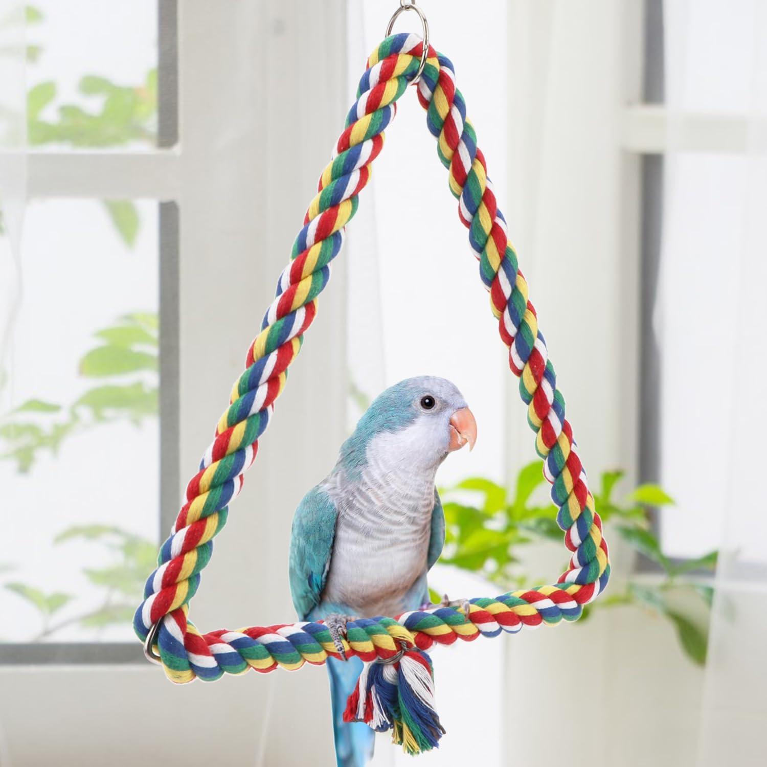 Percha Triangular Ajustable Hypeety para Loros Pequeños y Medianos 25x28 cm