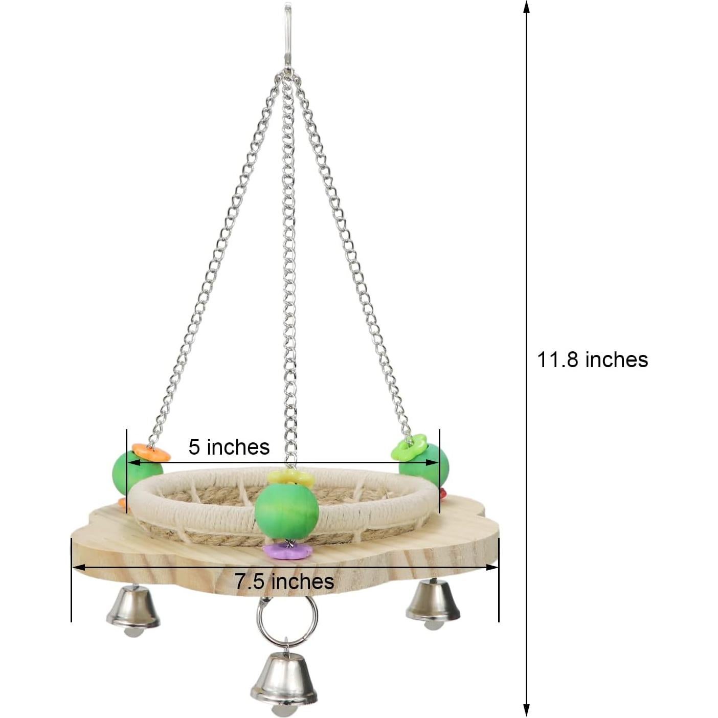 Cama Nido para Aves Wontee Cuerda de Cáñamo 18.99x29.94cm