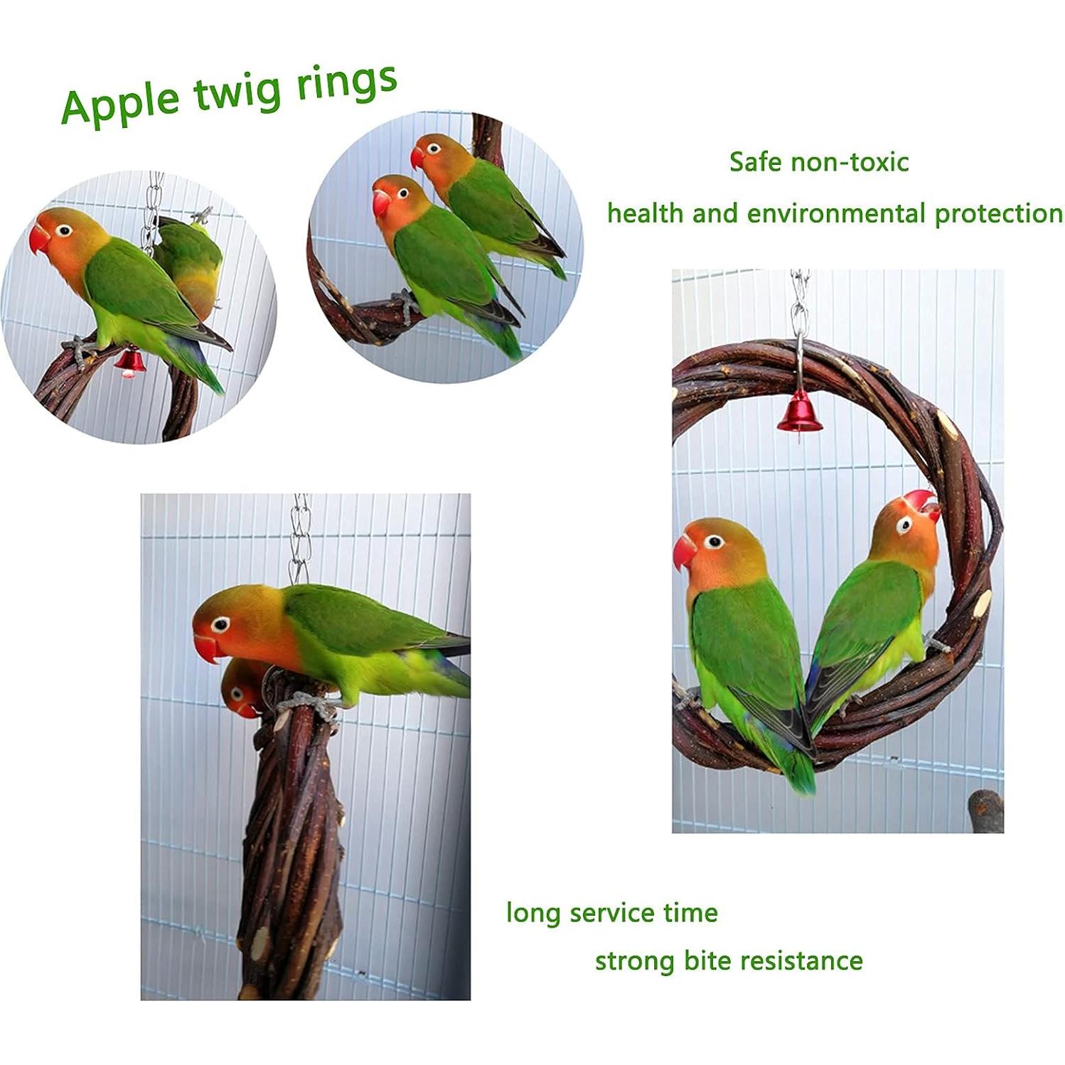 Perchas de Madera Natural para Aves Kathson - 8 Piezas