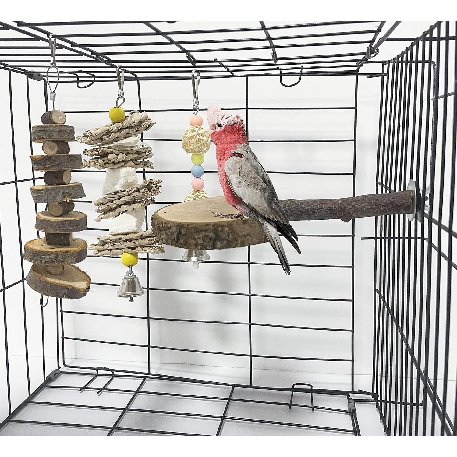 Perchas de Madera Natural para Aves Kathson - 8 Piezas