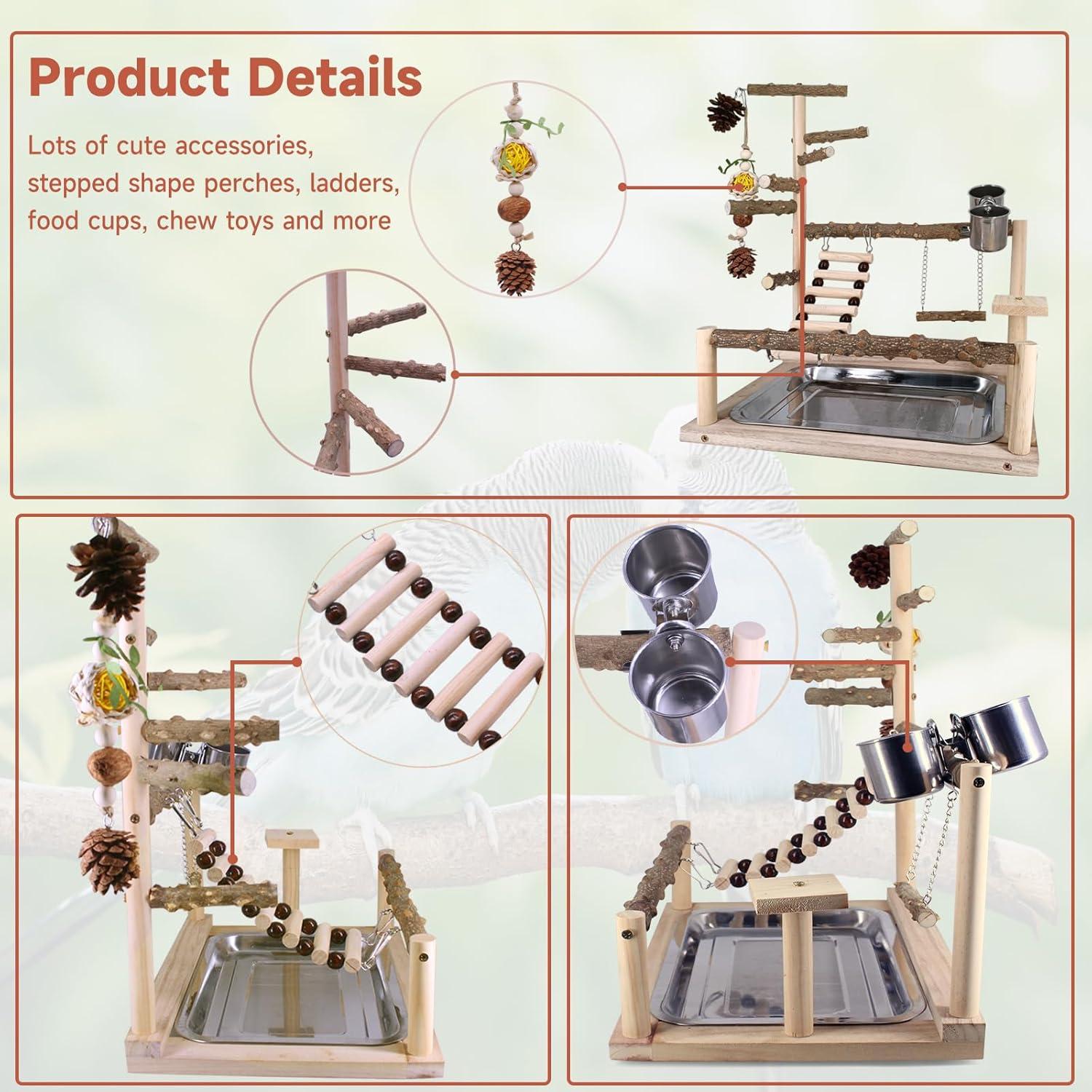 Parque de Aves Autokcan BP001 con Juguetes y Perchas