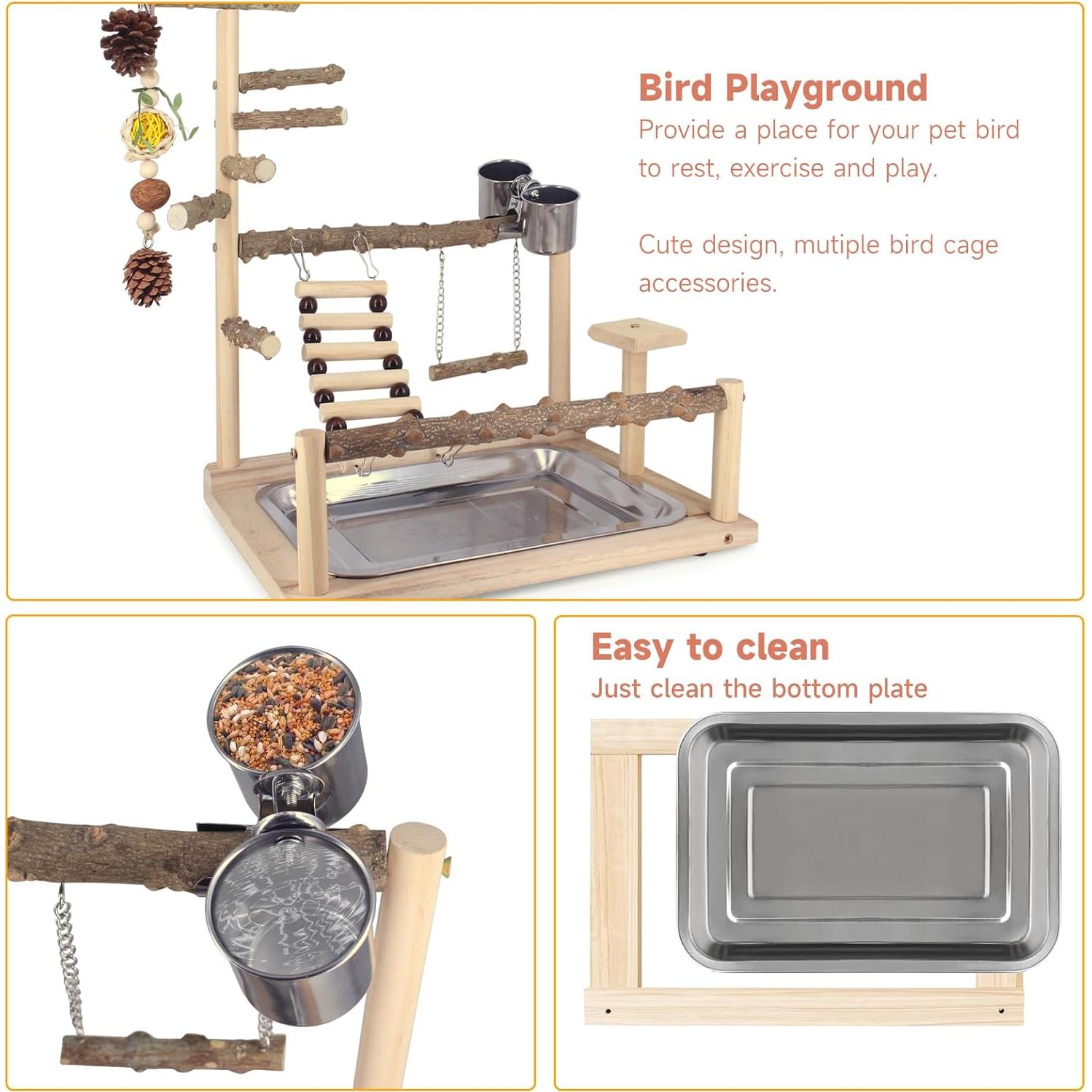 Parque de Aves Autokcan BP001 con Juguetes y Perchas