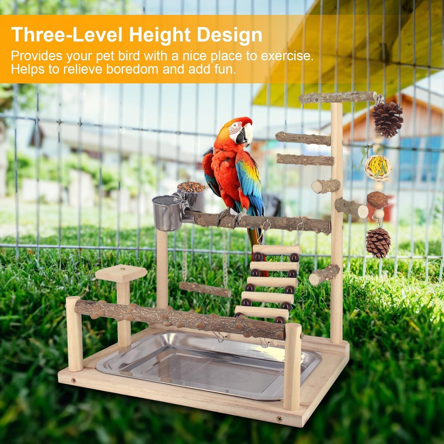 Parque de Aves Autokcan BP001 con Juguetes y Perchas