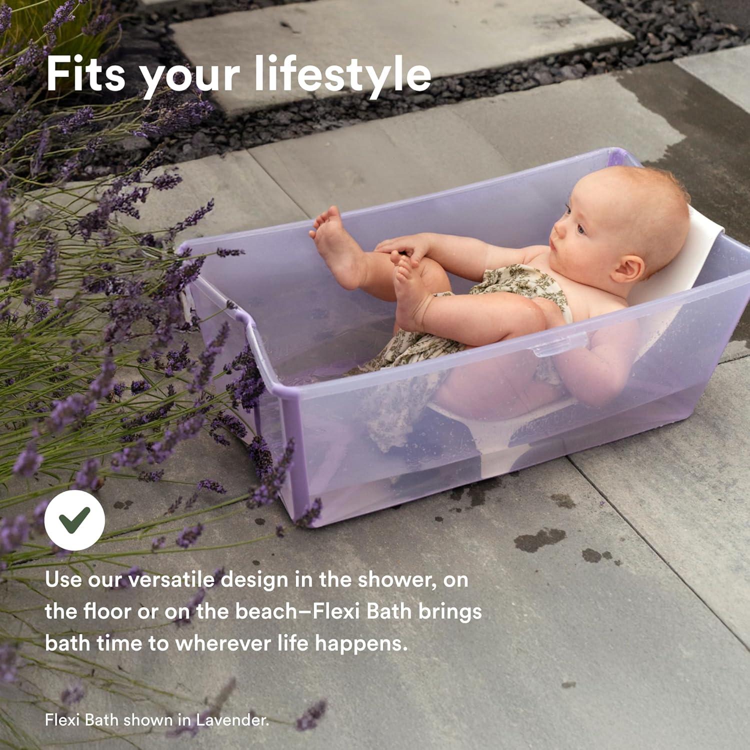 Bañera Plegable Stokke Flexi Bath Azul Océano + Soporte