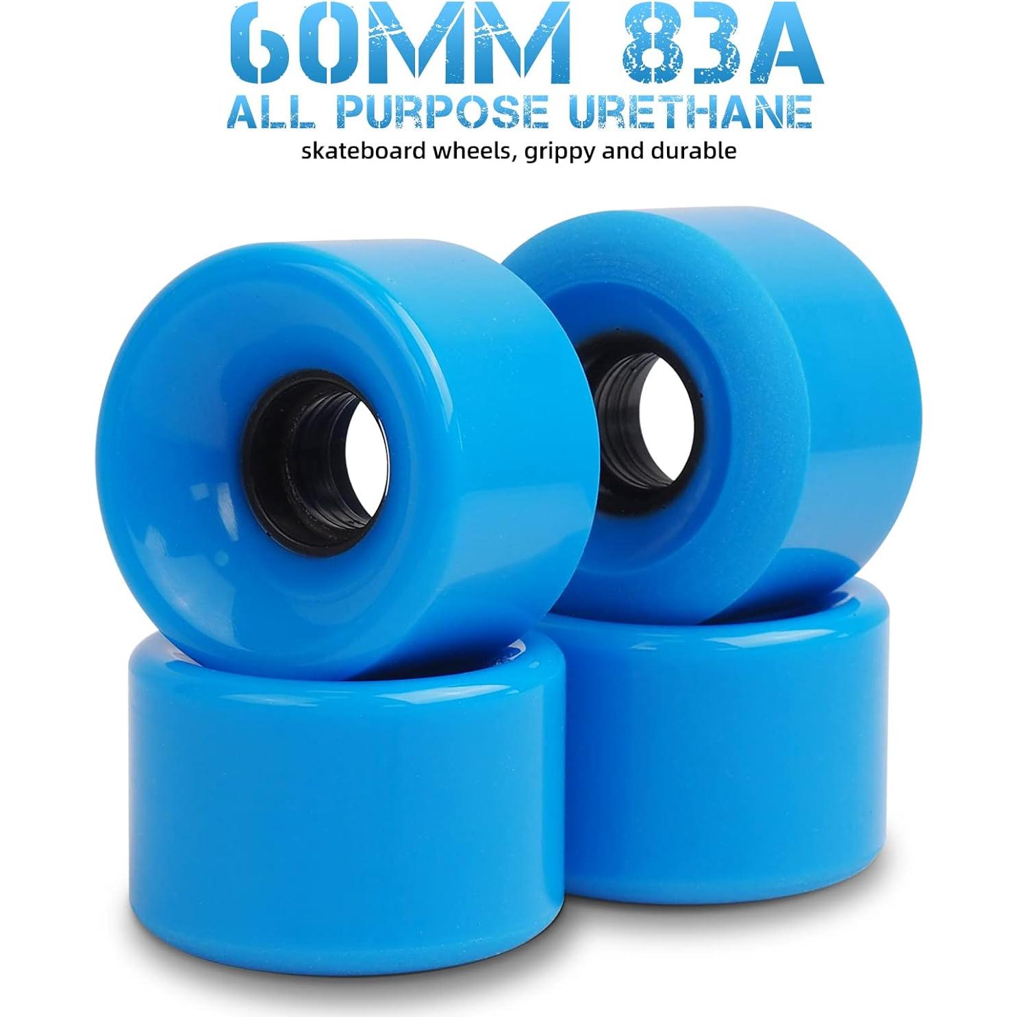 Juego de Ejes y Ruedas de Skateboard Jizmo 60mm ABEC-11