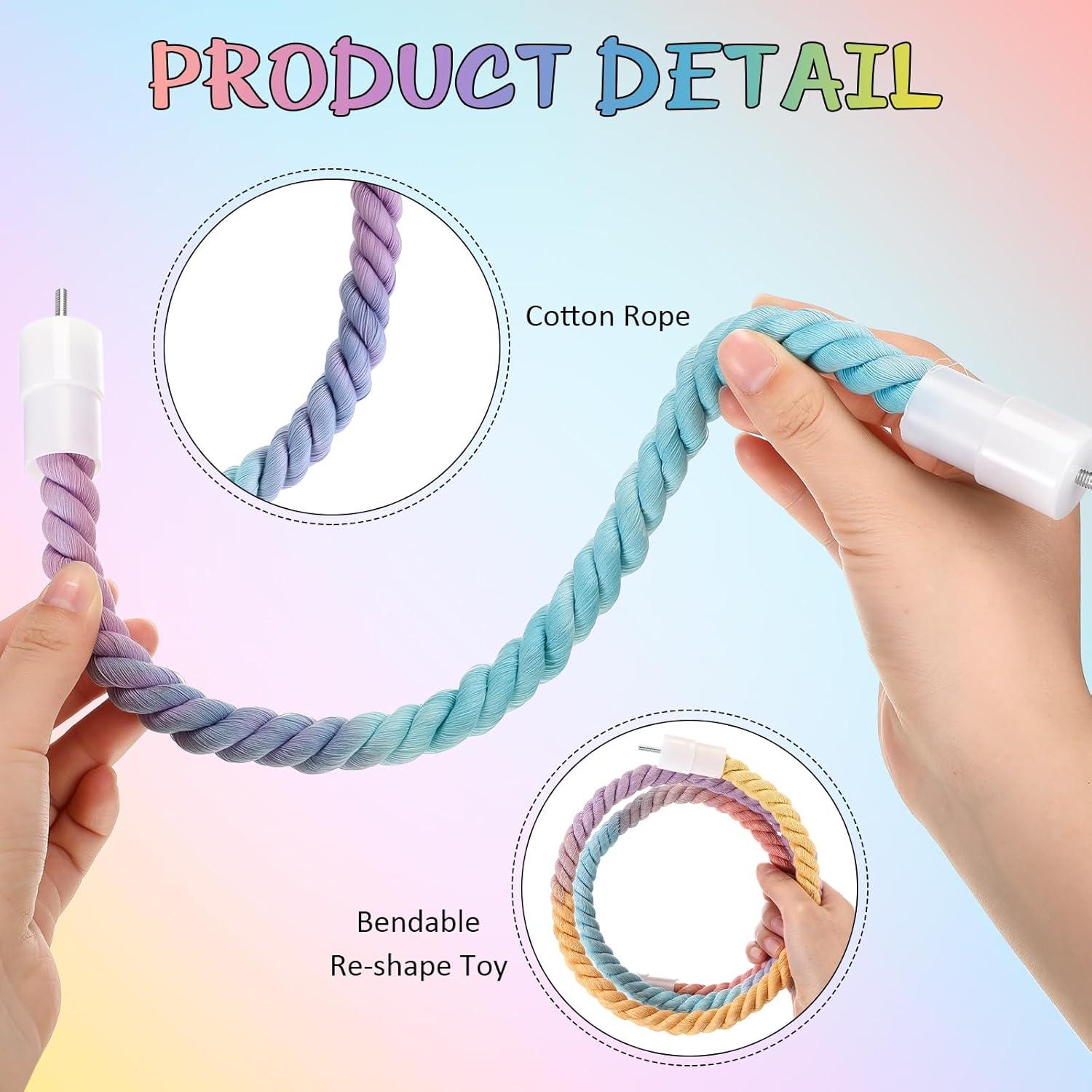 Perchas de Cuerda Colorida para Aves Skyygemm 41.5 y 120 cm