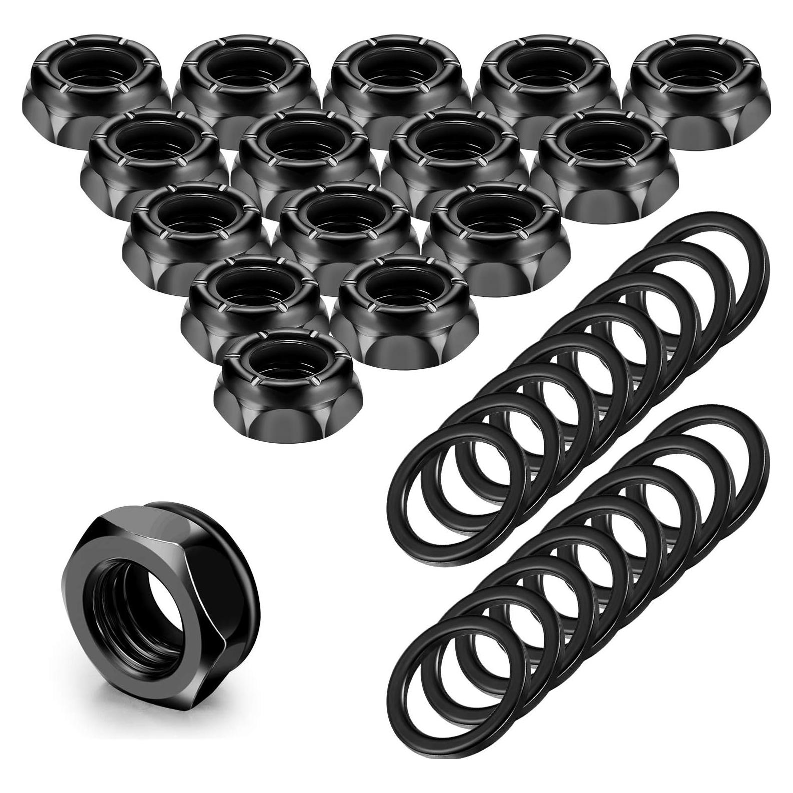 16 Tuercas y Arandelas de Eje para Patineta Longboard Outus