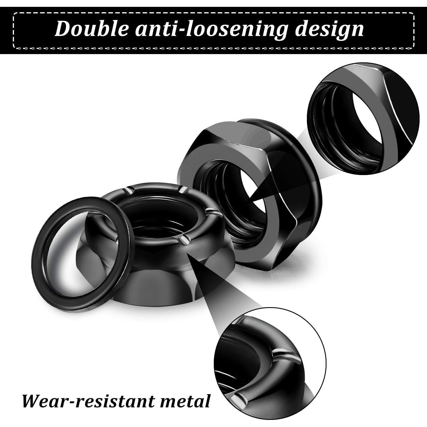 16 Tuercas y Arandelas de Eje para Patineta Longboard Outus