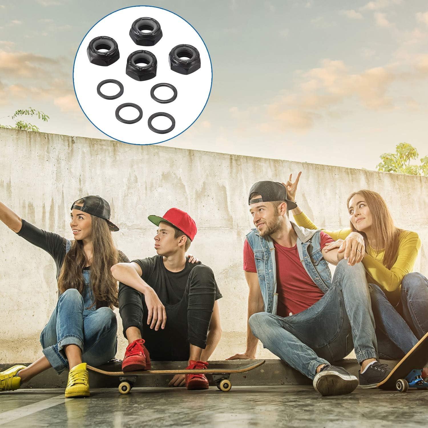 16 Tuercas y Arandelas de Eje para Patineta Longboard Outus