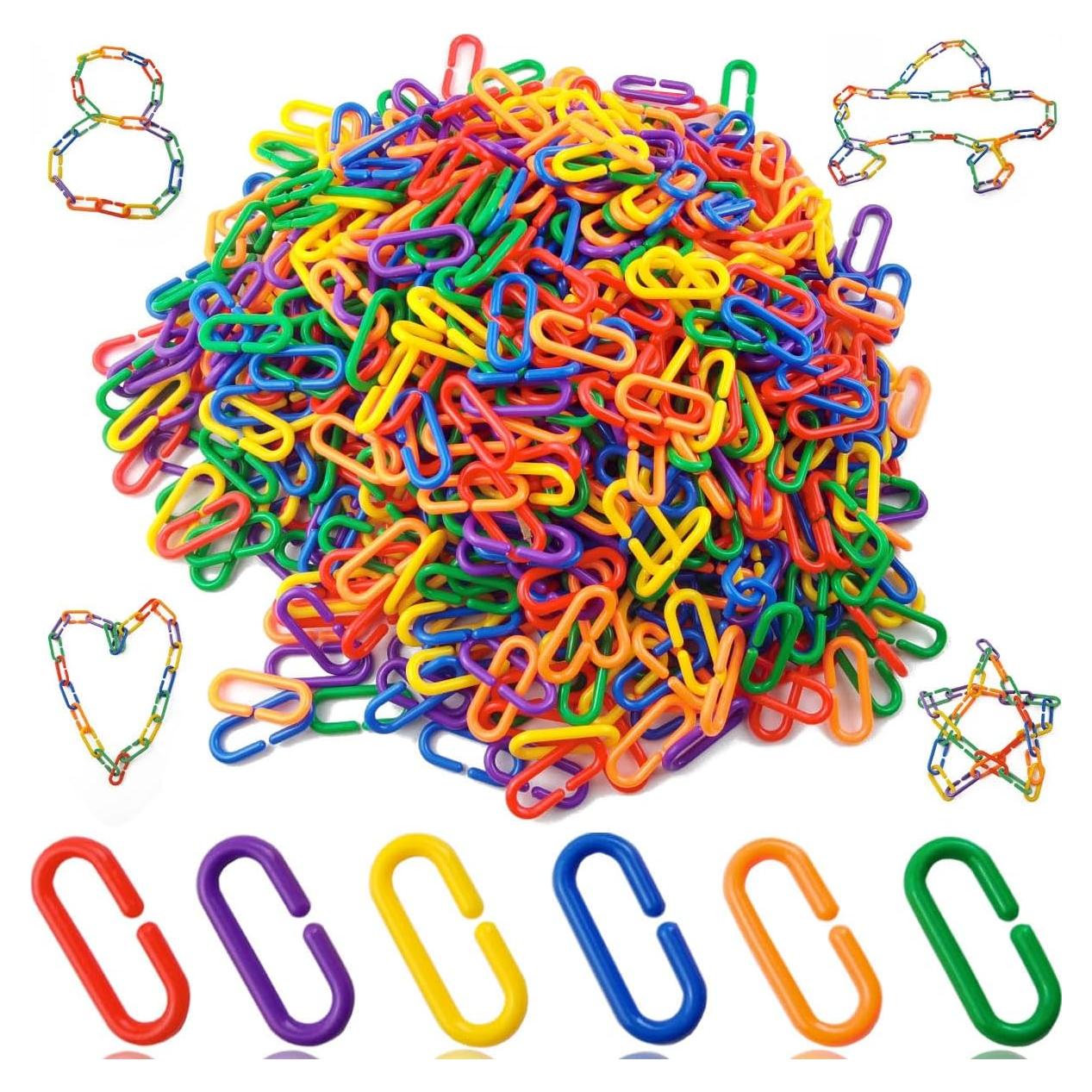RONYOUNG 620PCS Clips en C de Plástico Multicolor para Juguetes