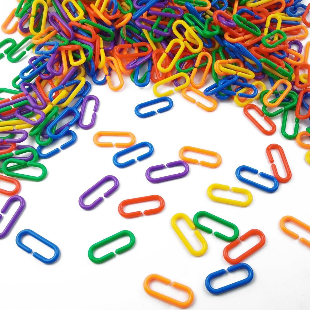 RONYOUNG 620PCS Clips en C de Plástico Multicolor para Juguetes