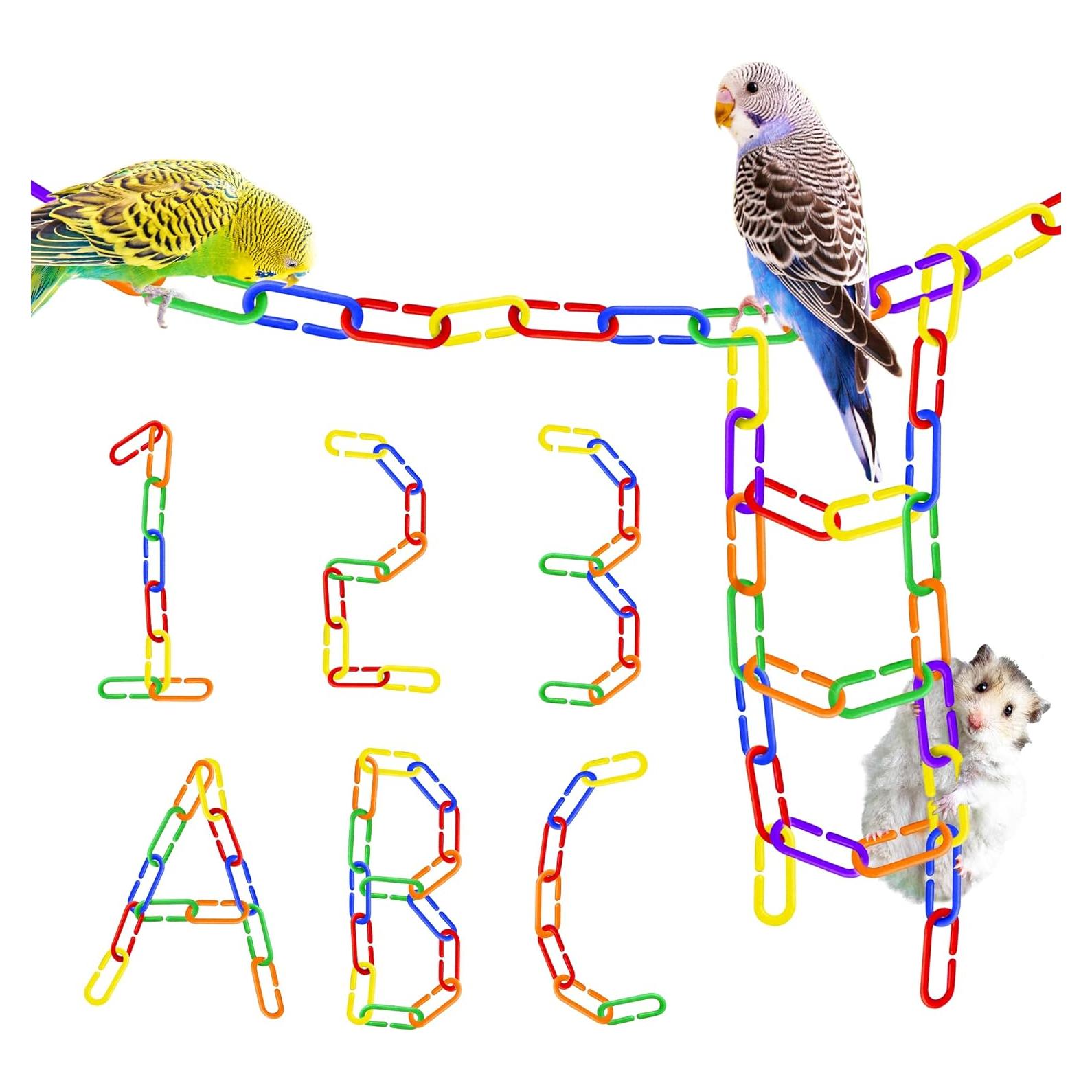 Enlaces de Cadena Plástica SunGrow para Aves y Juguetes 200 Pcs