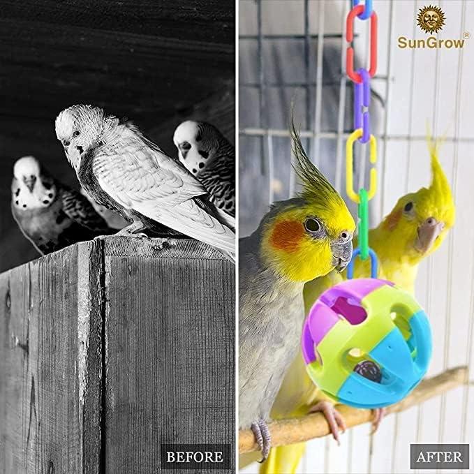 Enlaces de Cadena Plástica SunGrow para Aves y Juguetes 200 Pcs