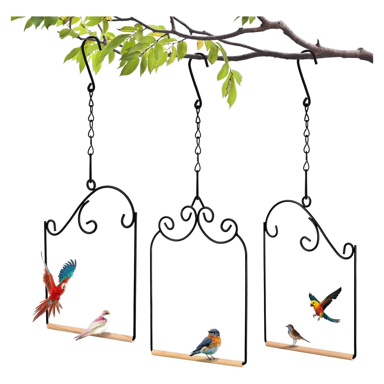 Columpio para Colibrí Jenaai - 3 Piezas Metal Resistente 19cm