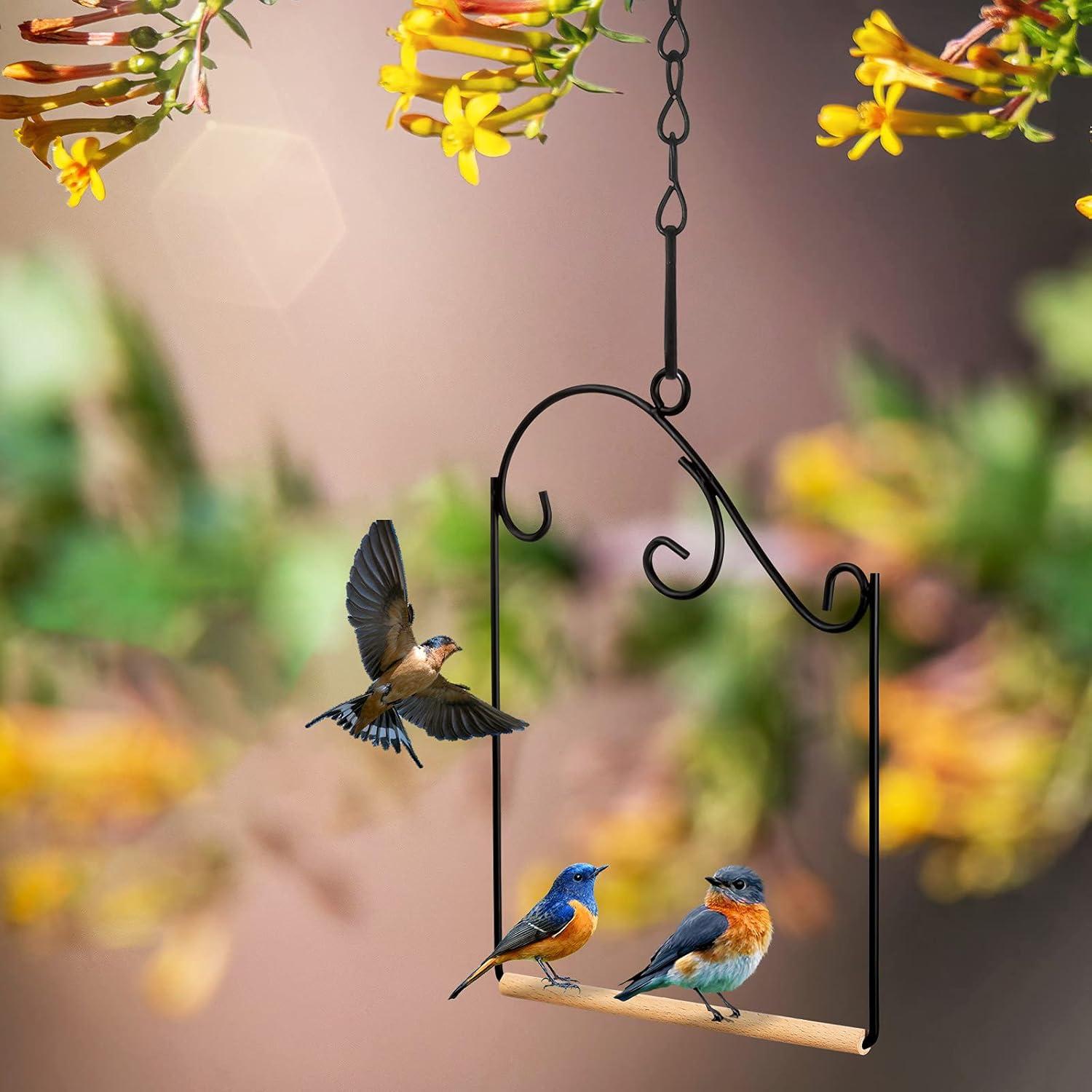 Columpio para Colibrí Jenaai - 3 Piezas Metal Resistente 19cm