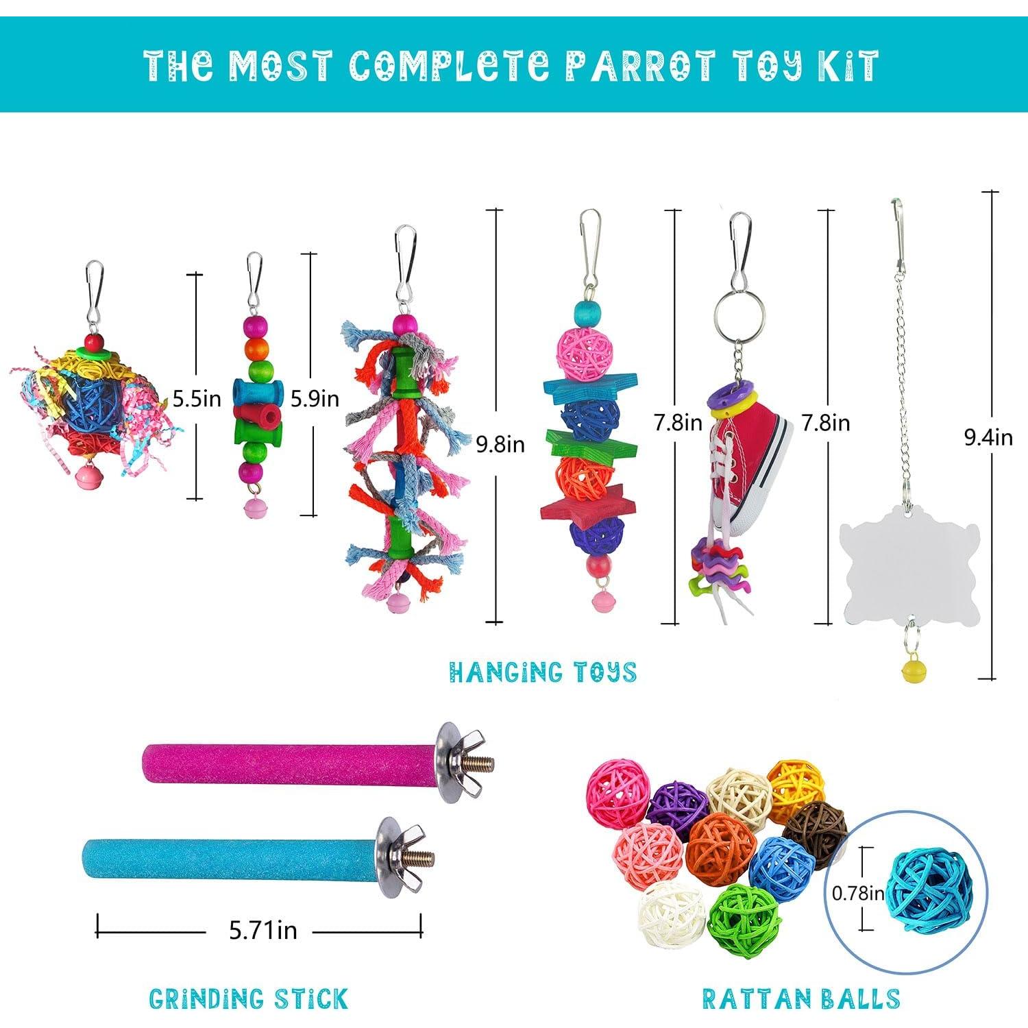23 Juguetes para Aves Sysmashing - Columpios, Escalera y Más
